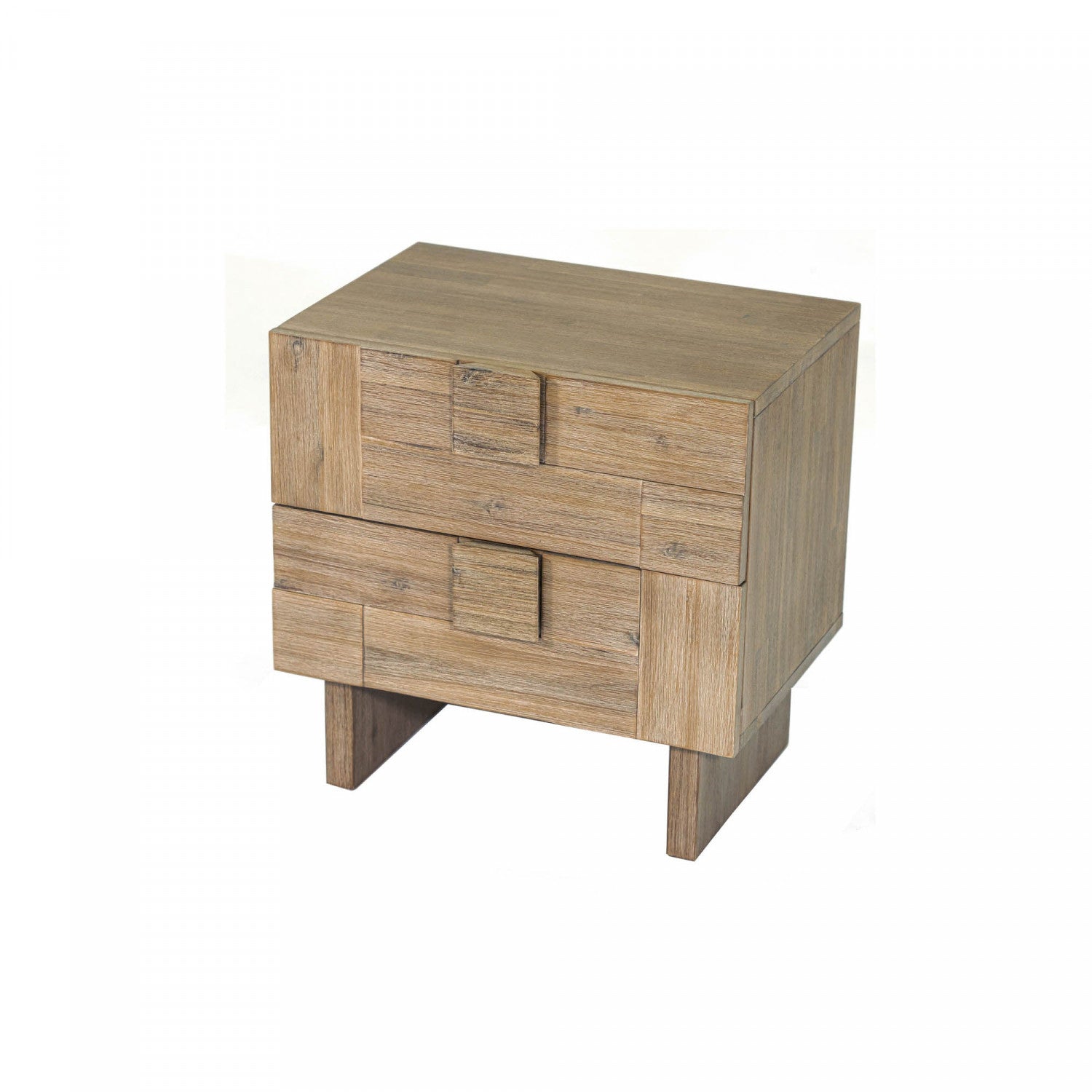 Brumont Brown Nightstand - Modern Bedside Table with Storage for Bedroom, Living Room & Office