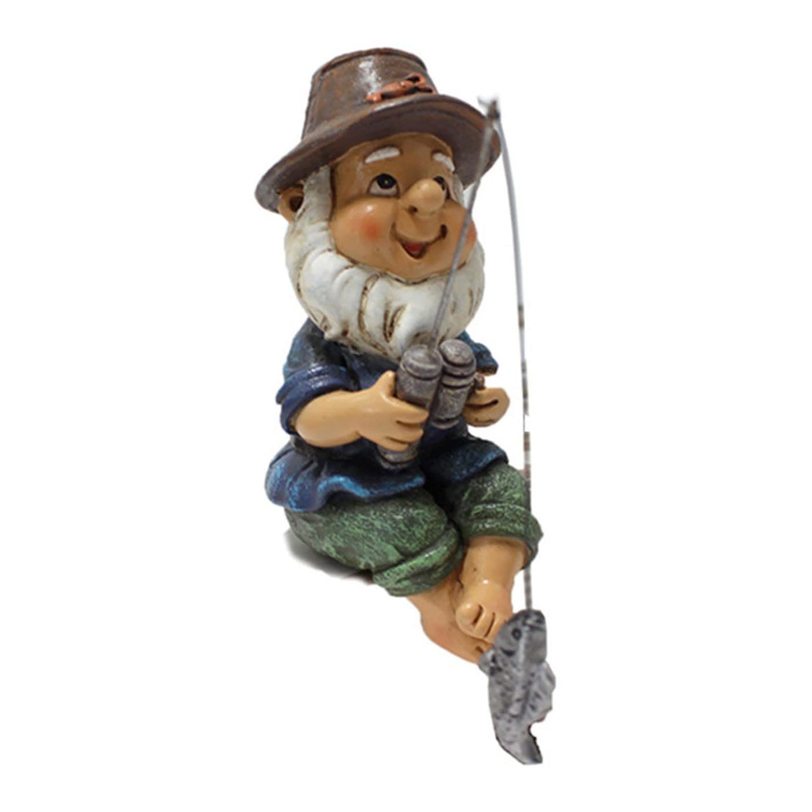 Funny Garden Gnome Statue on Large Mushrooms - Outdoor & Indoor Decor for Lawn, Patio, Yard - Cute Home & Garden Figurines for Outdoor Decorations, Housewarming Gifts & Fairy Garden Scenes