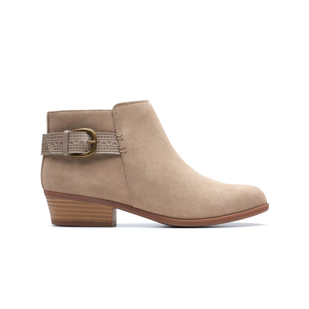Clarks New Women's Addiy Kara Ankle Boot Sand Suede Size 9.5 - Comfortable Casual & Office Shoes for Fall & Winter Fashion