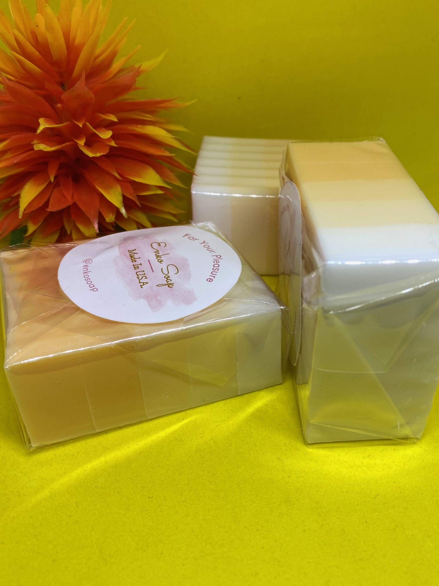 Natural Peach Scented Soap Bars for Soft Skin - Handmade Organic Soap with Shea Butter - Perfect for Bath, Shower & Gift Giving