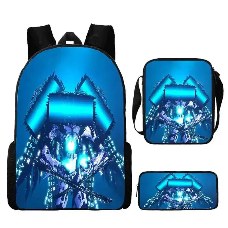 Custom Skibidi Backpack Set for School, Travel & Outdoor Adventures - Durable & Stylish Kids & Teens Backpack