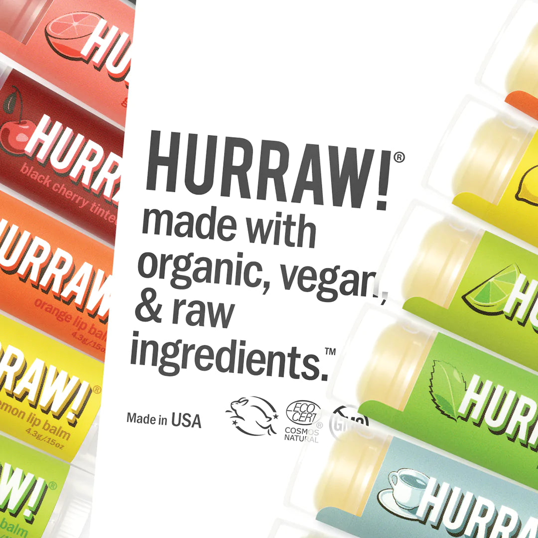 Organic Hurraw Mint Lip Balm - Natural Moisturizing & Soothing for Dry Lips - Perfect for Winter, Hiking & Daily Hydration