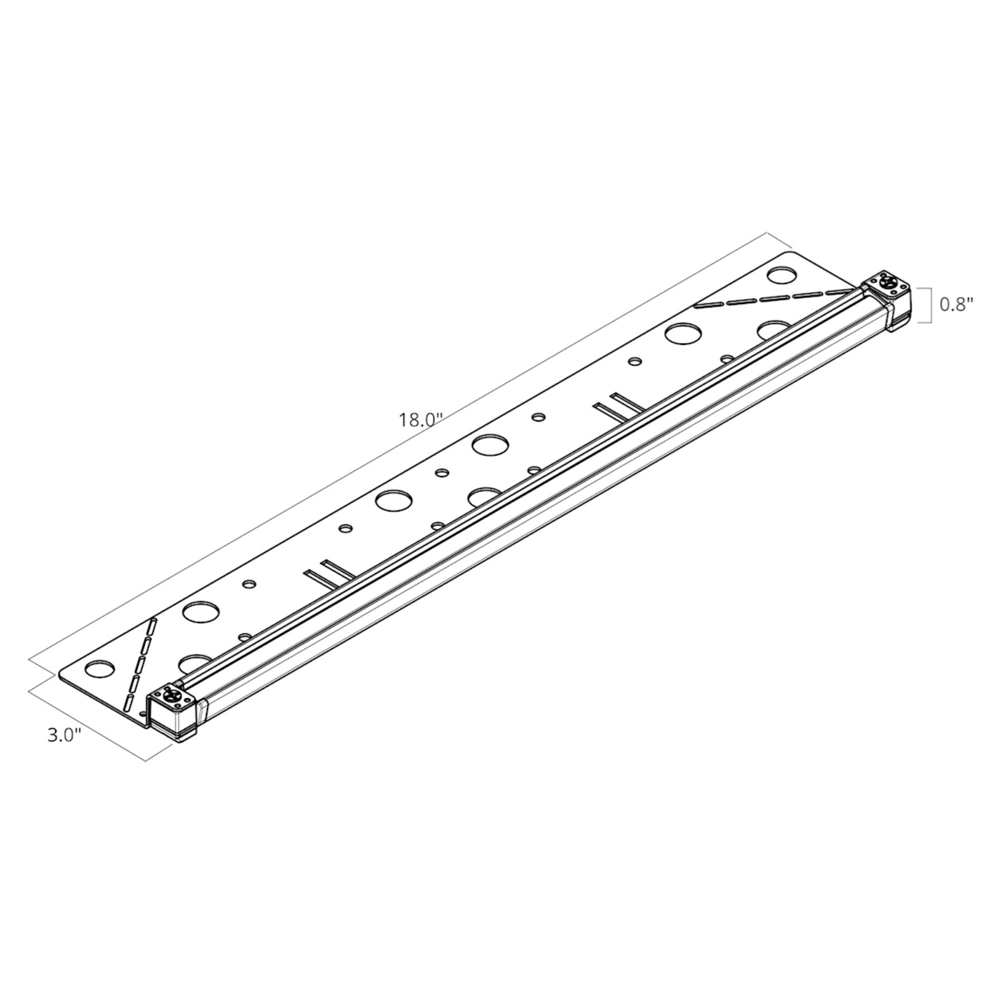12V LED 18 Hardscape Light 2700K Warm White Textured Black Aluminum - Outdoor Landscape Lighting for Garden, Pathway, and Patio