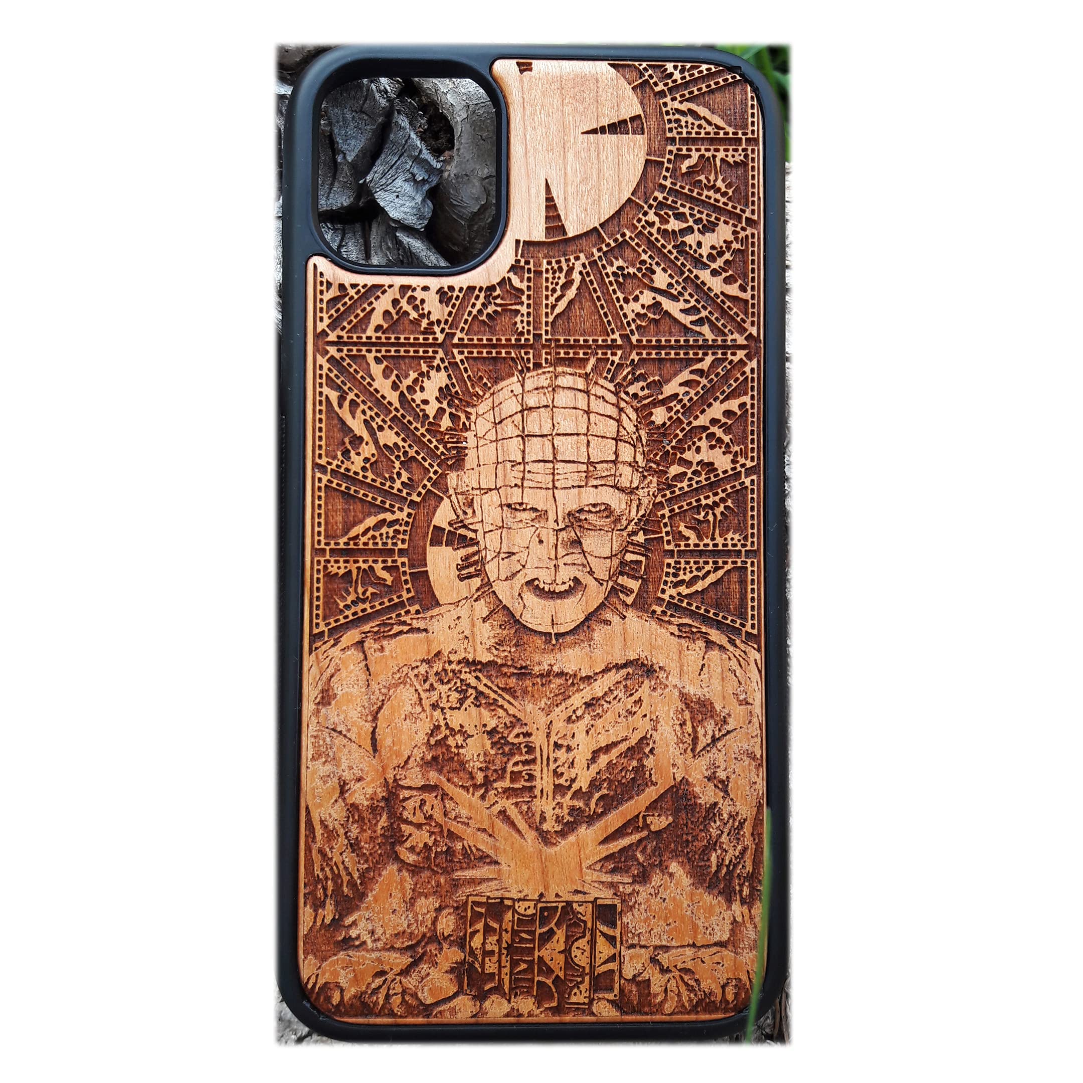 Laser Engraved Wood Phone Case for iPhone 16/15/14/13/12/11 Pro Max Mini & Samsung Galaxy S25/S24/S23/S22/S21/S20 Ultra Plus - Eco-Friendly Slim Durable Wooden Cover - Perfect for Daily Use, Travel & Gift Giving