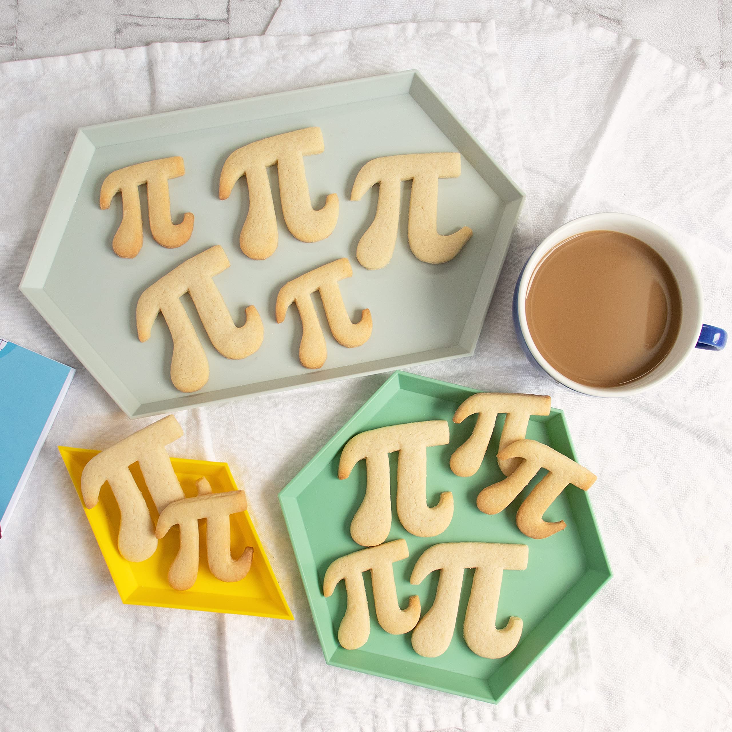 Bakerlogy Set of 2 Stainless Steel Pi Cookie Cutters - Small & Large Sizes for Perfect Math-Themed Cookies, Pies and Baking Decorations | Ideal for Pi Day, Math Class Treats and STEM Baking Projects