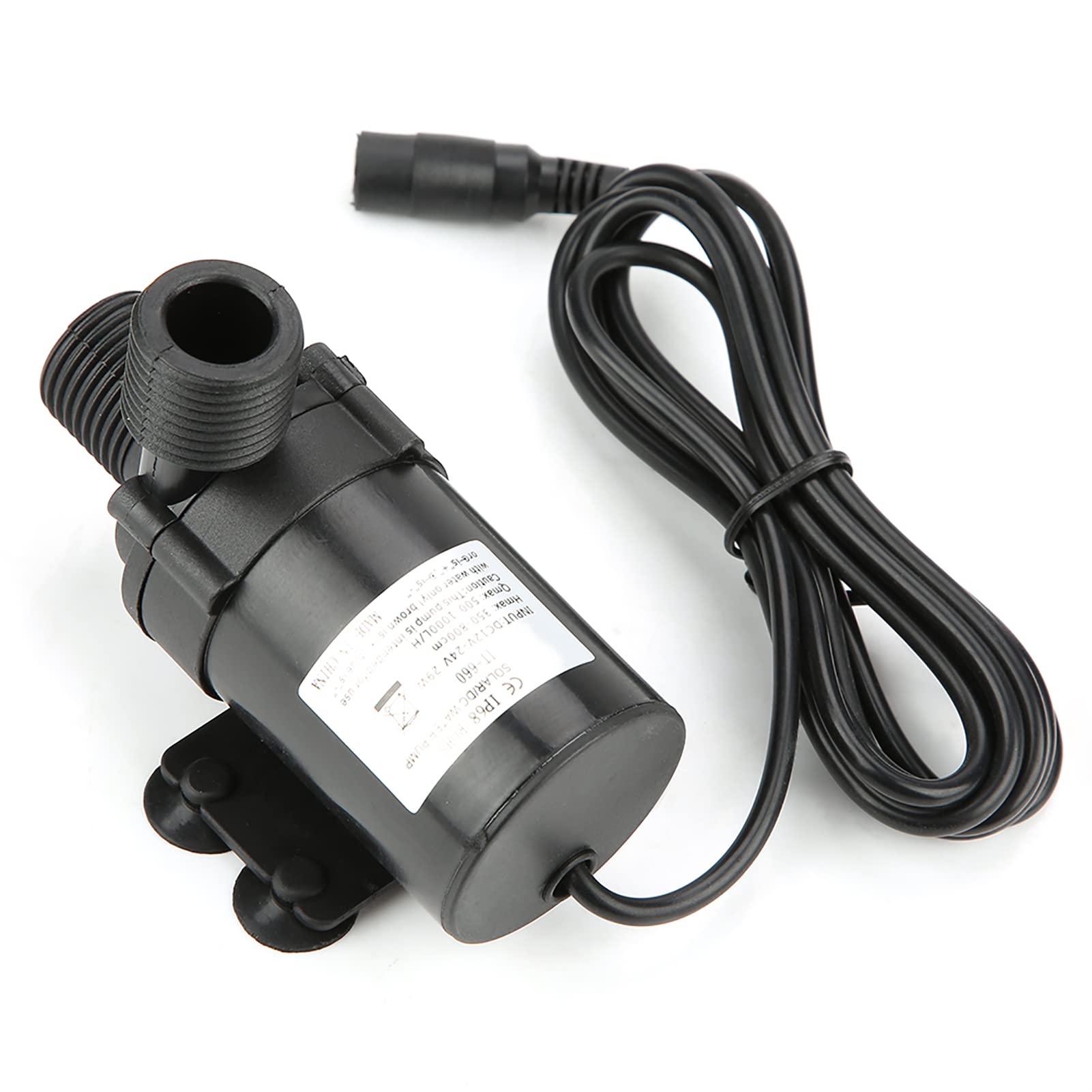 Hyuduo Mini DC Brushless Water Pump 24V Submersible Pump with Resin Seal JT660B24 for Solar Water Heater (40-100V) - Ideal for Solar Heating Systems, Aquariums, and Small Water Circulation