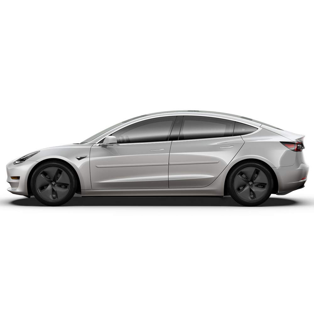 Tesla Model 3 Side Body Molding Trim - Ocean Blue Pearl (PPSB) | Premium Exterior Protection | Perfect for Car Detailing & Customization