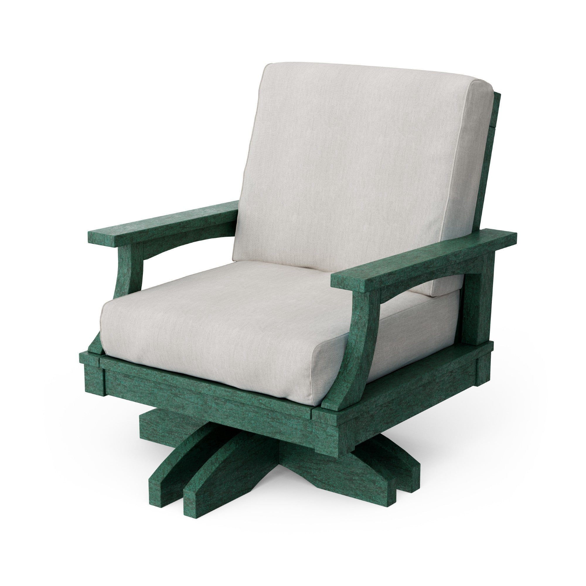 Heritage Deep Seating Swivel Chair - 360° Rotating Patio Lounge Chair with Cushions, Weather-Resistant Outdoor Furniture for Garden, Poolside & Backyard Relaxation