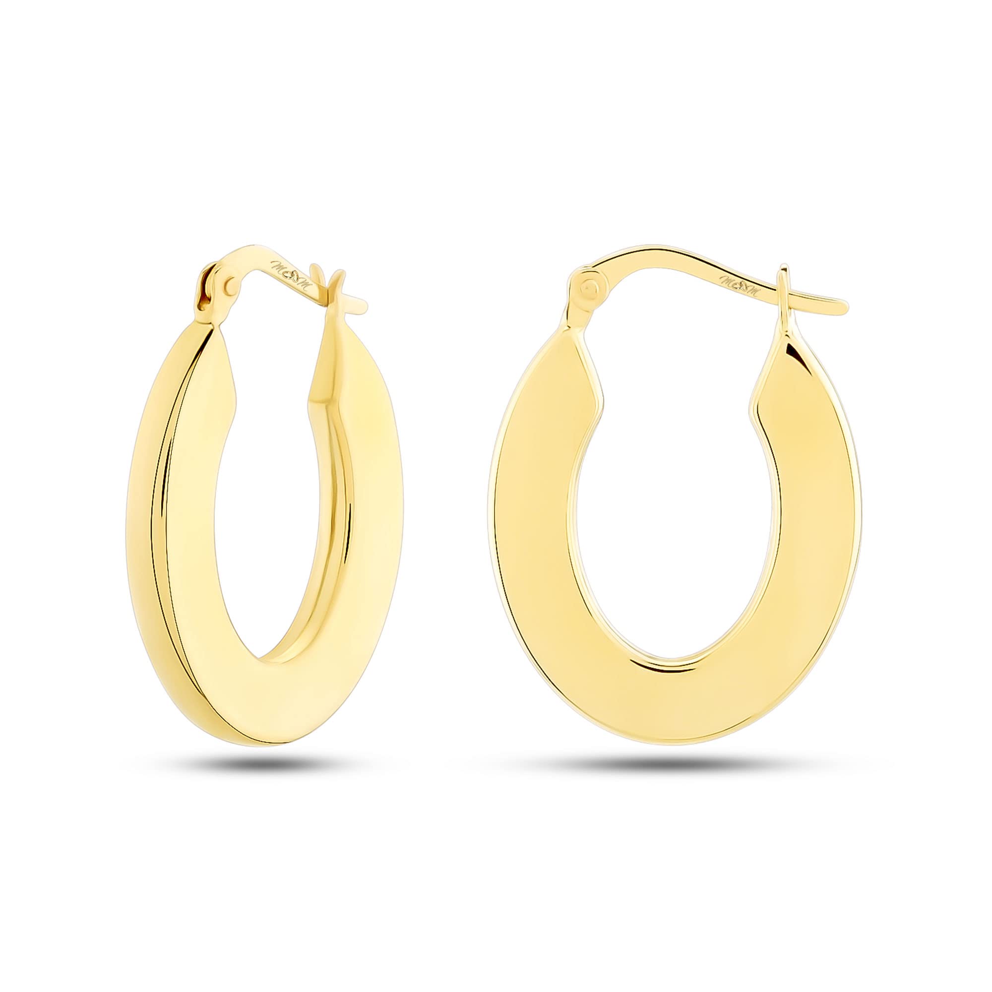14K Solid Gold Hoop Earrings for Women - Hypoallergenic Yellow Gold Huggie Hoops | Dainty & Chunky 14K Gold Earrings for Everyday Wear | Perfect Gift for Her | Jewelry for Work, Date Night & Special Occasions