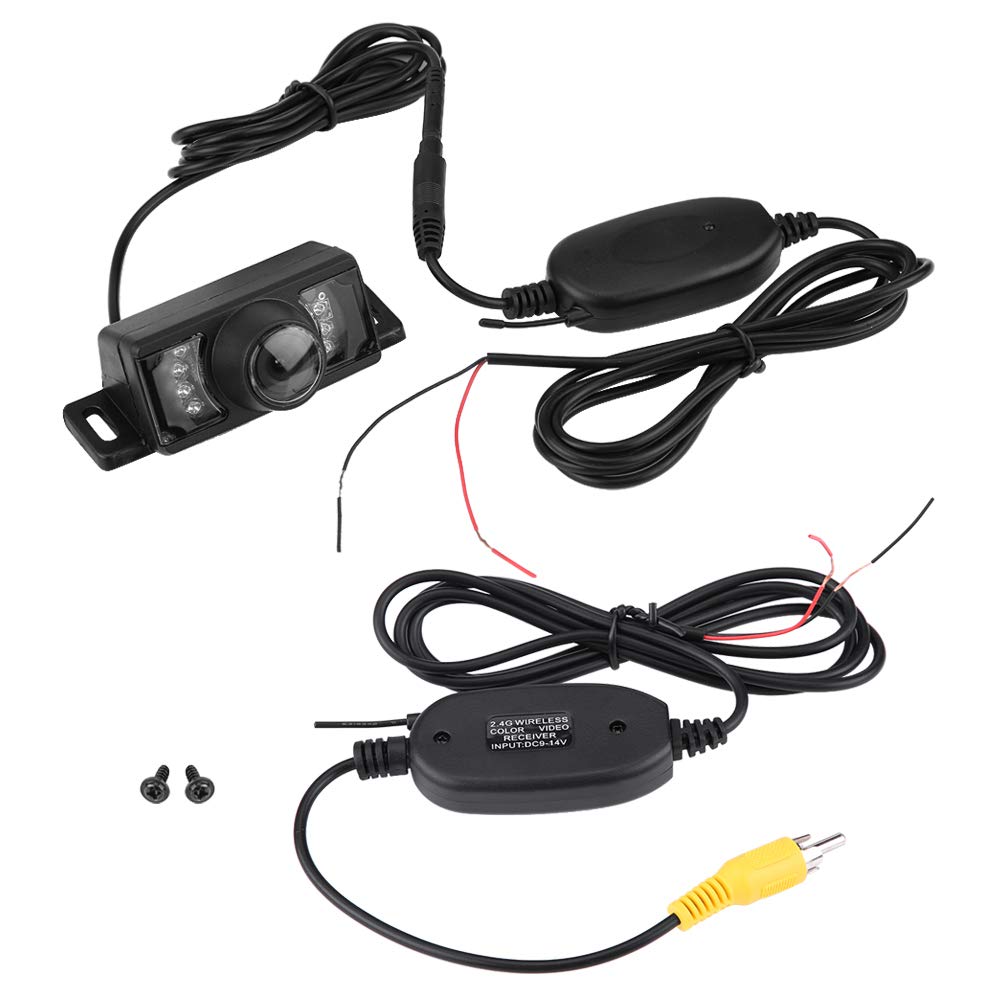 Wireless Backup Camera Kit with 7 LED Night Vision - RCA Video Transmitter & Receiver for Cars, Trucks, SUVs - Easy Parking & Reversing Assistance in Low Light Conditions