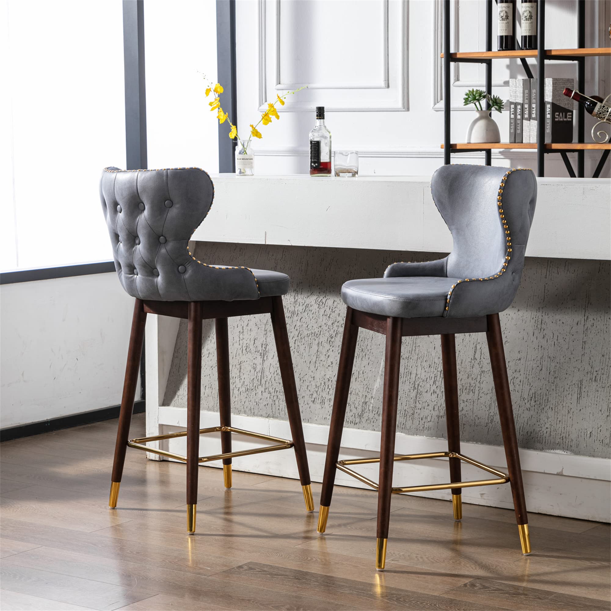 Modern Tech Bar Stools Set of 2 - 29