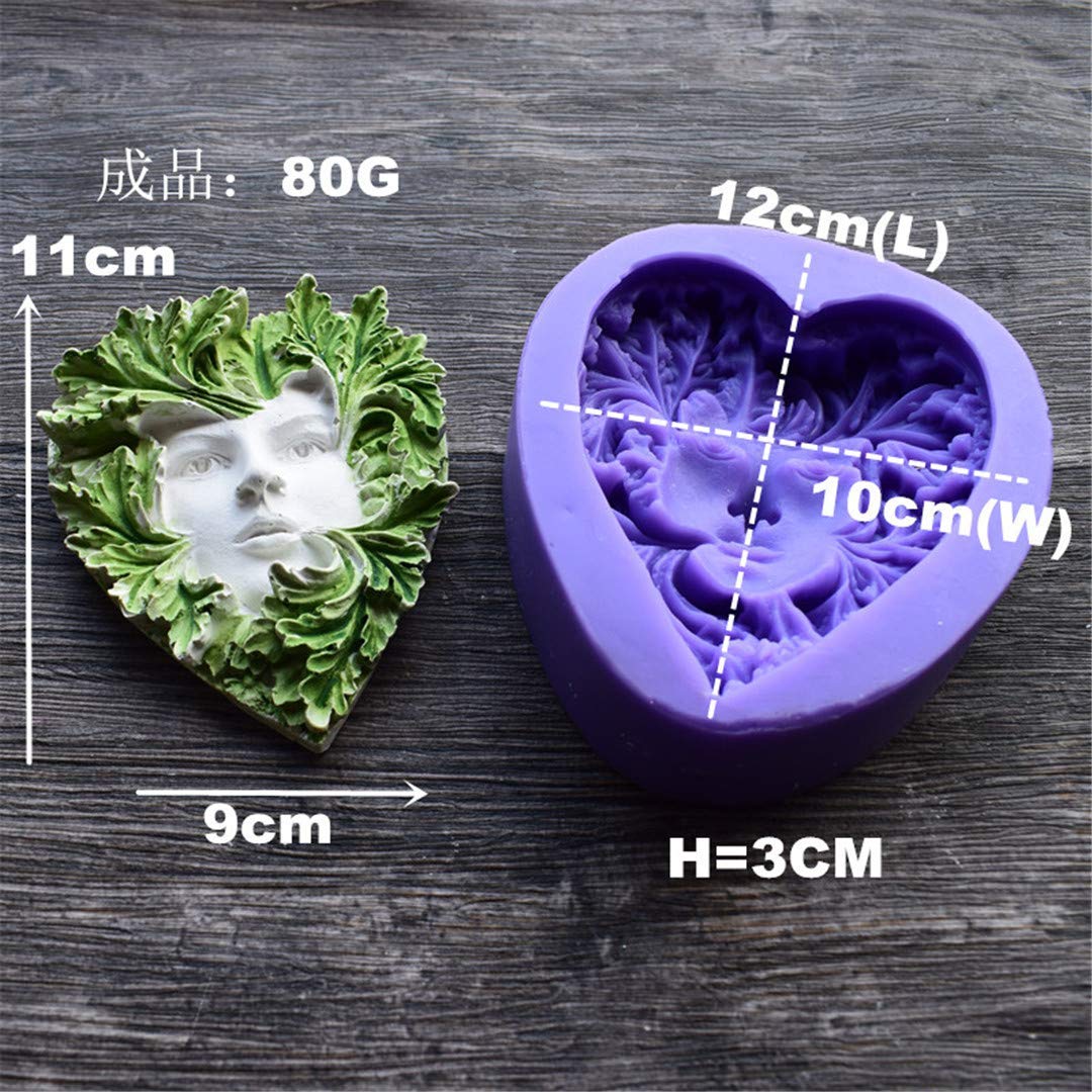 Classic Leaf Design Silicone Mold for Soap, Chocolate & Cake Decorating - Handmade Woman Head Silicone Mold for Home Decor, Aroma Stones & Baking