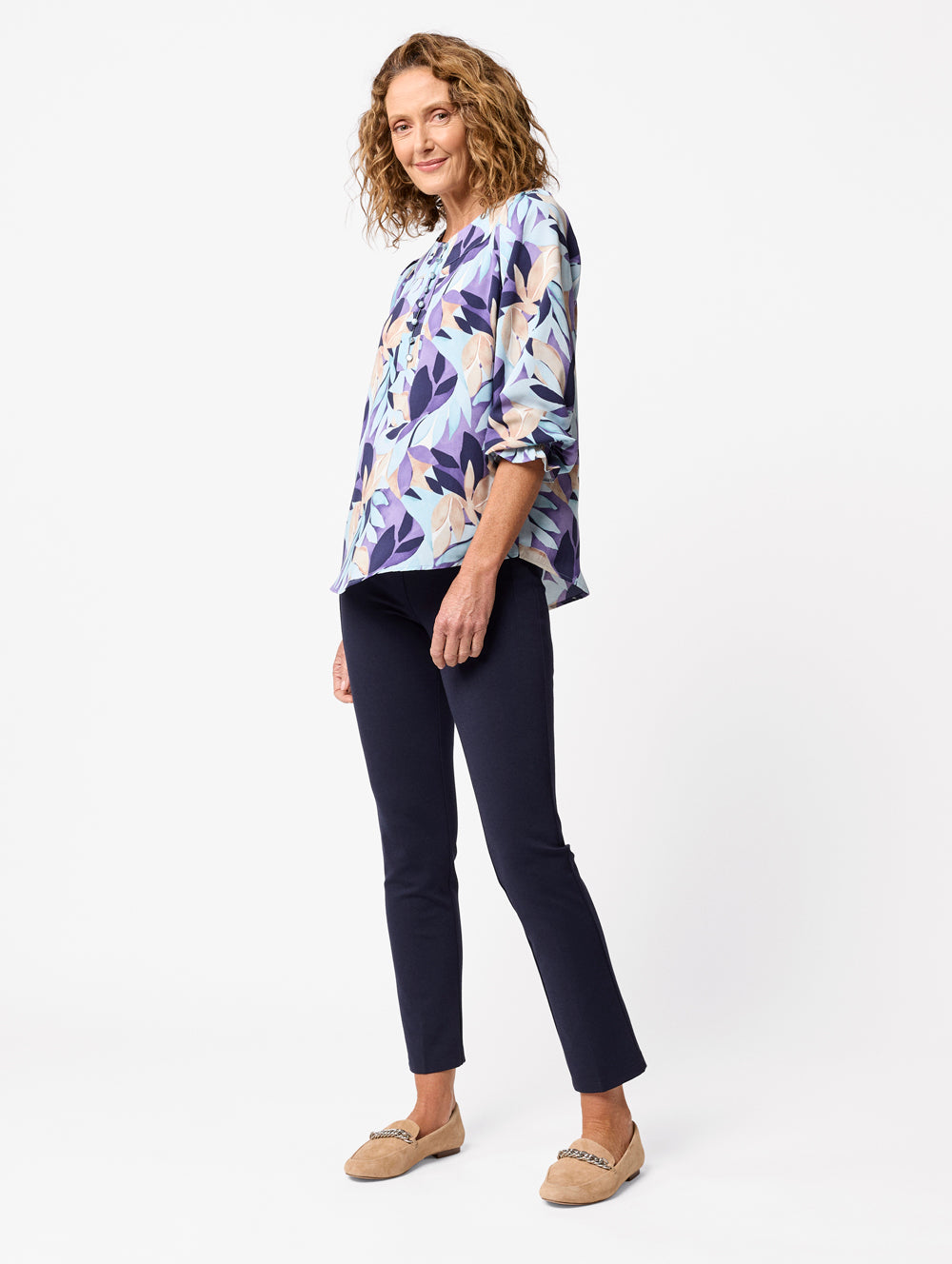 Lucille Blouse BAPUR027 - Elegant Women's Fashion Top for Work & Casual Wear | Perfect for Office, Date Night & Everyday Outfits