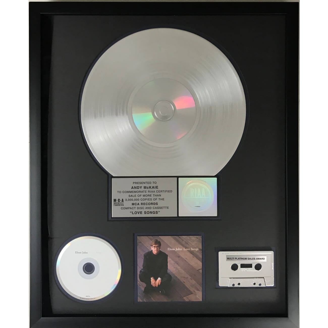 Elton John Love Songs - 3x Multi Platinum Album Award | Classic Hits Collection for Romantic Evenings, Weddings & Special Occasions