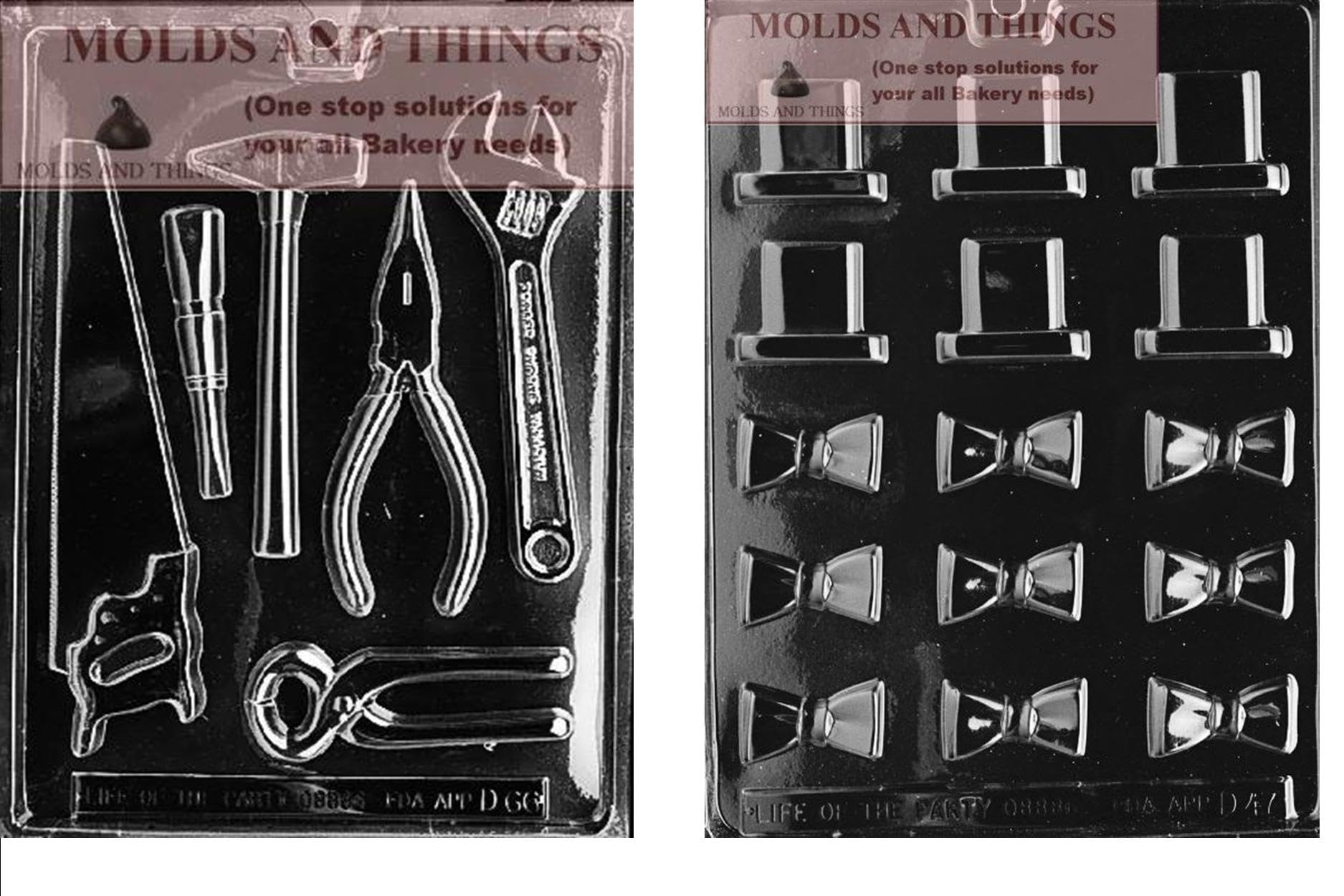 Happy Father's Day Chocolate Candy Mold Set - Tools, Tie & Hat for DIY Candy Making | Perfect for Father's Day Gifts, Birthday Presents & Baking Decorations
