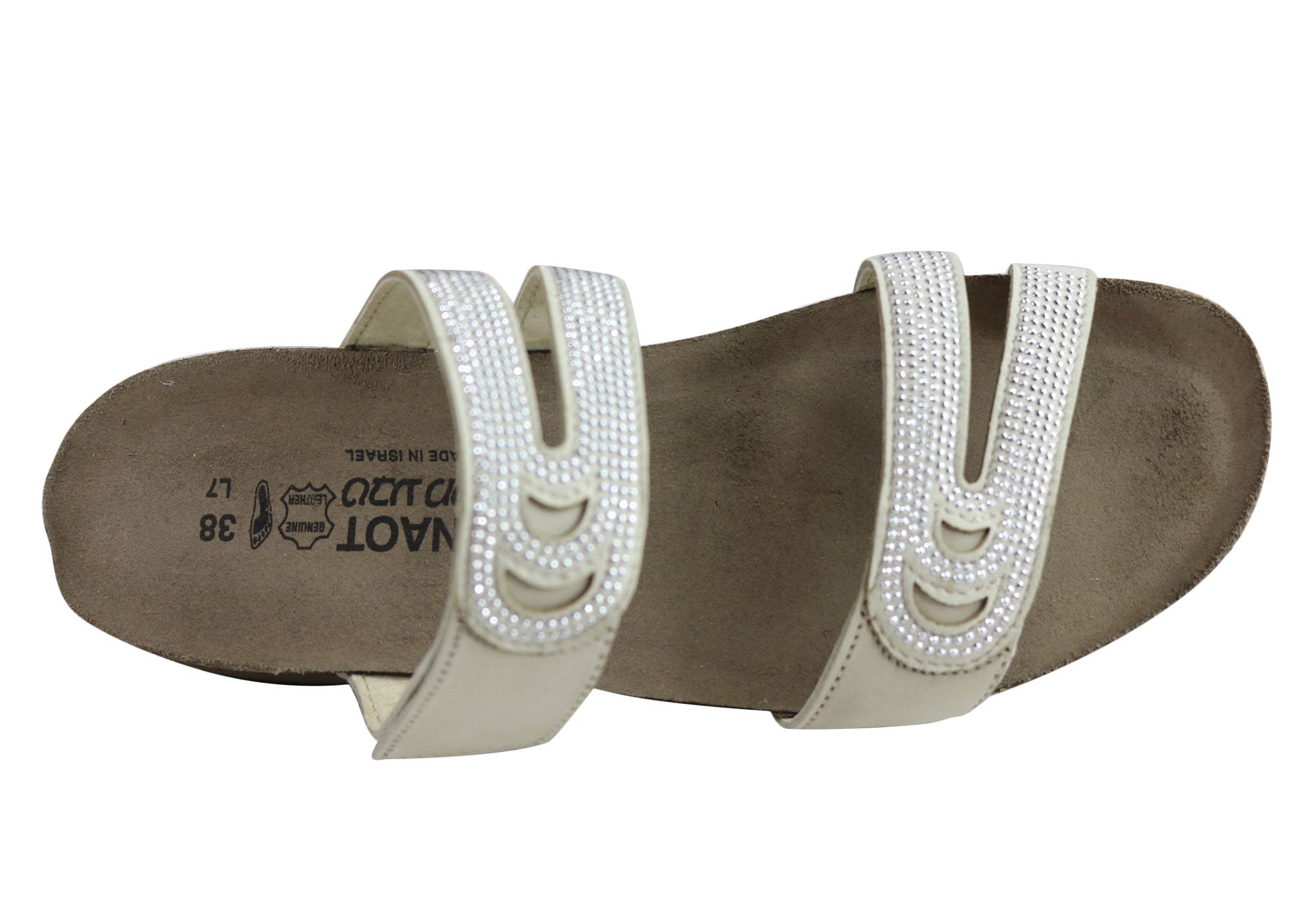 Naot Ainsley Women's Leather Comfortable Cushioned Sandals Slides - Perfect for Summer Walking, Beach Vacation & Casual Outfits