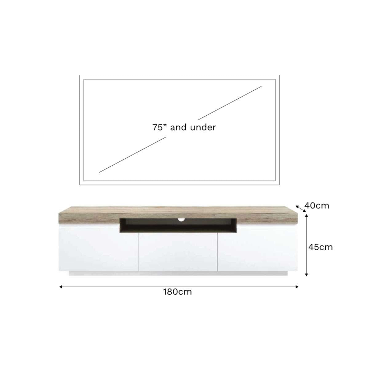 Sadie Entertainment Unit - Modern TV Stand with Storage for Living Room, Bedroom & Home Theater | Perfect for TVs up to 65 inches