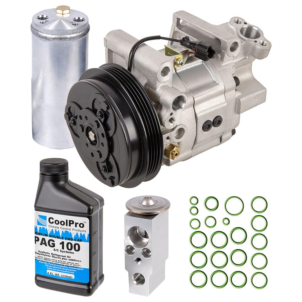 New AC Compressor & A/C Kit for Subaru Legacy Outback & Baja - Includes Drier, Expansion Valve, PAG Oil & O-Ring Seals - BuyAutoParts 60-81783RK - Perfect for AC System Repair & Maintenance