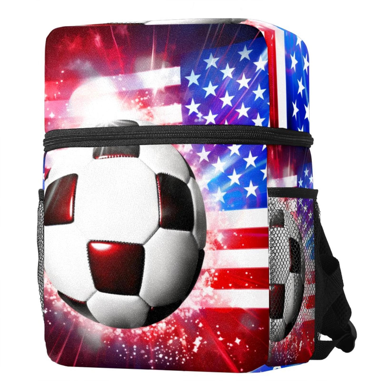 Best Travel Backpacks for Women & Men - Durable American Flag Football Backpack for Hiking, College & Work Commute
