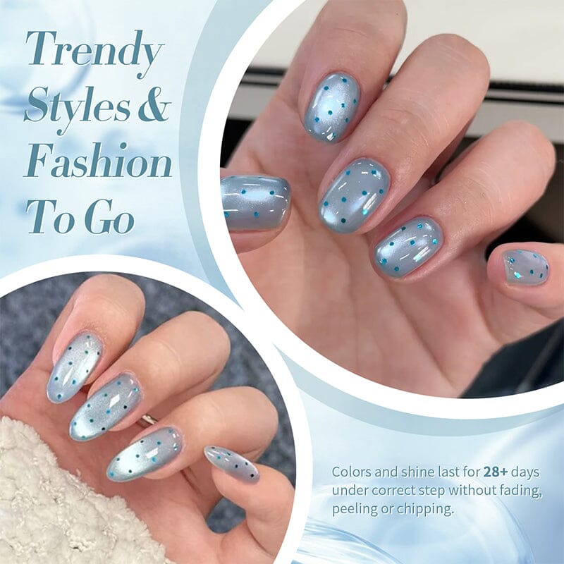 Blue Magnetic Cat Eye Gel Polish - MY246 Crescent Bay 10ml | Long-Lasting Nail Lacquer for Manicures & Pedicures | Perfect for Salon, Home Use & Special Occasions