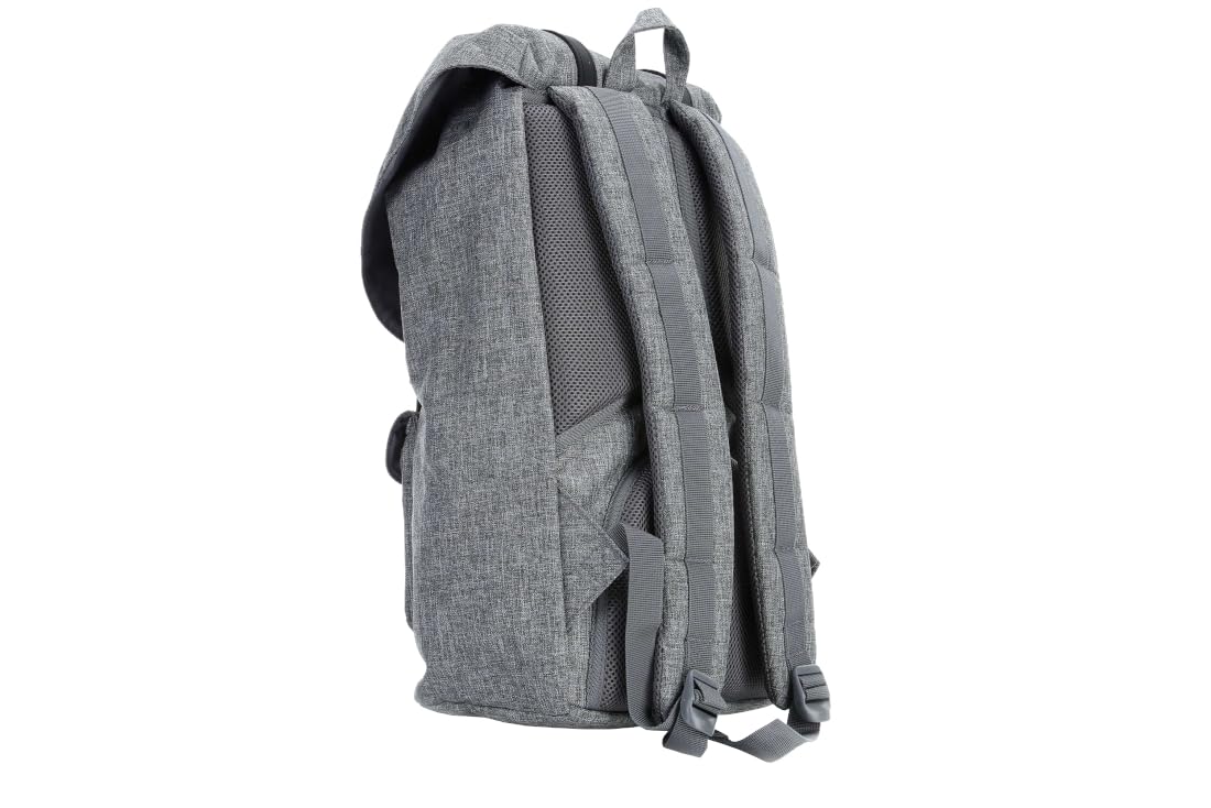 Herschel Little America Backpack 23.5L - Water-Resistant Travel & College Backpack for Men & Women - Raven Cross Hatch/Black - Perfect for Hiking, Commuting & School