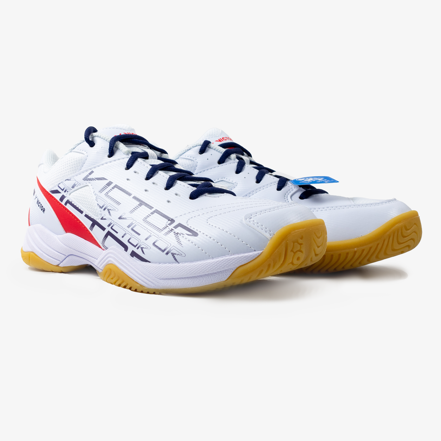 Victor A170 AD Wide Badminton Shoes (White/Red) - Lightweight Court Shoes for Badminton, Volleyball & Indoor Sports - Perfect for Competitive Play & Training