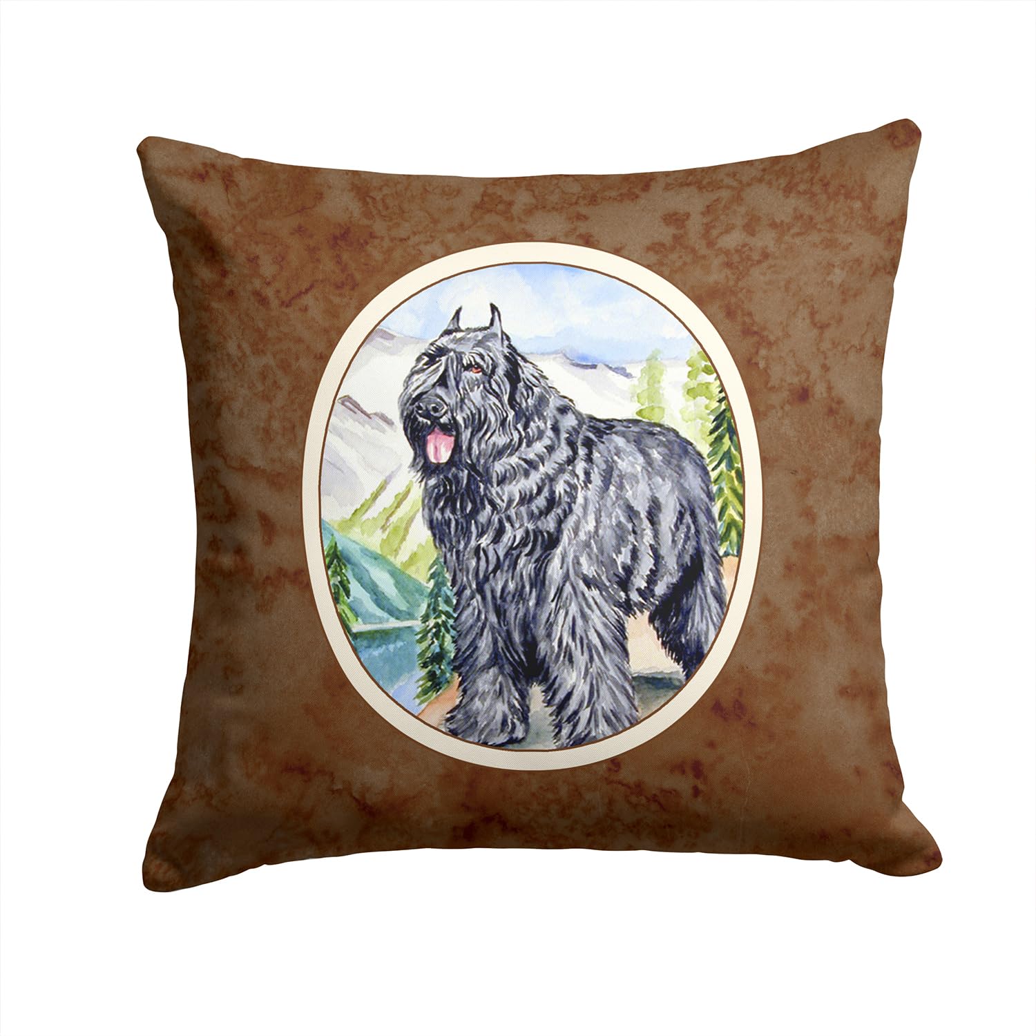 Bouvier des Flandres Fabric Decorative Pillow - Machine Washable Indoor/Outdoor Throw Pillow for Couch, Bed & Patio - 14x14 Inches - Perfect for Home Decor, Living Room Accent & Outdoor Furniture