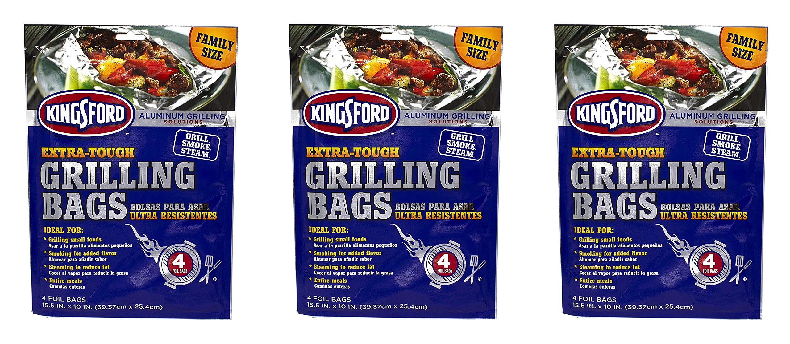 Premium Heavy-Duty Aluminum Grill Bags - Lock in Flavor & Simplify BBQ Cleanup - Eco-Friendly Disposable 15.5