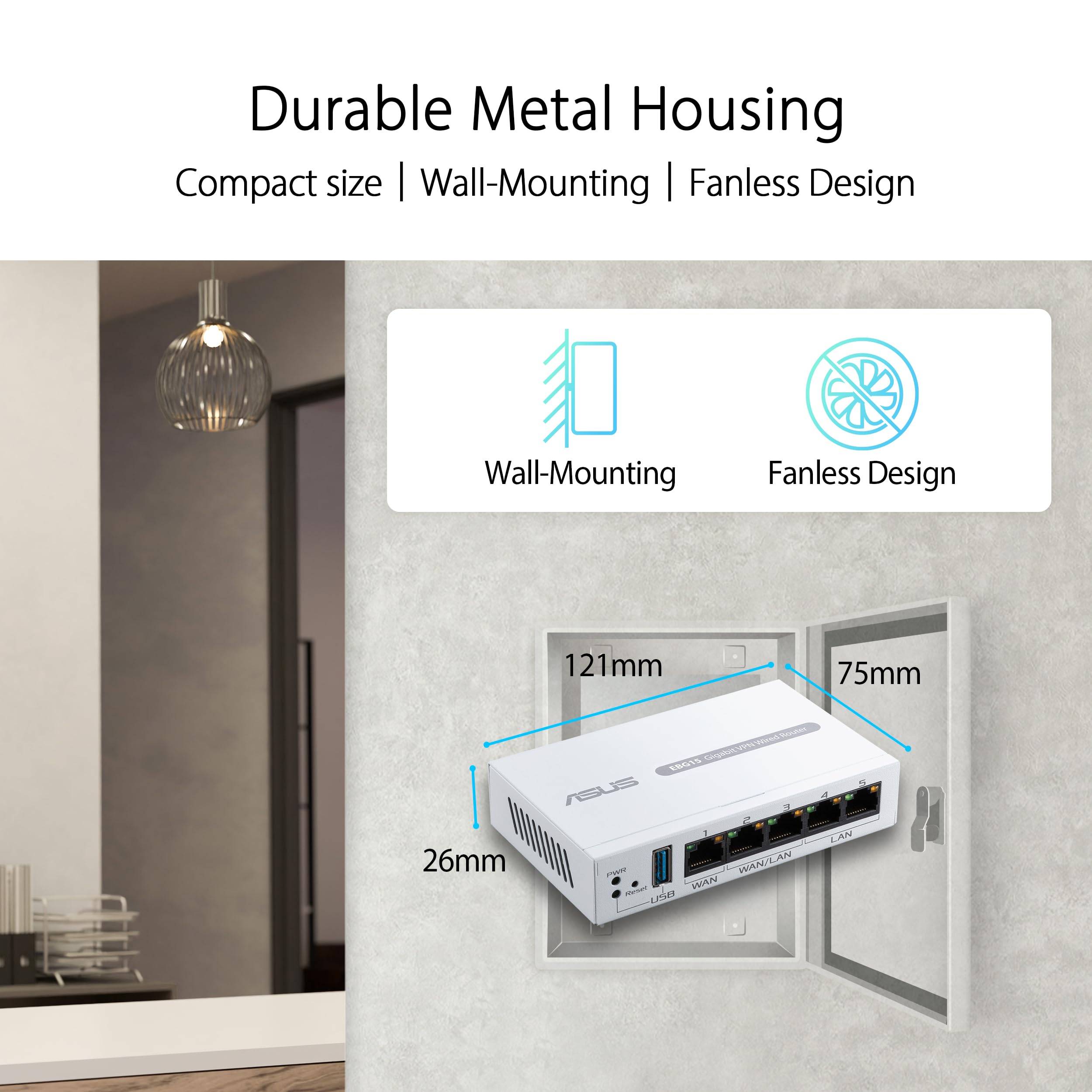 ASUS Expert WiFi EBG15 Router - High-Speed Dual-Band Wireless Internet for Home & Office | Perfect for Gaming, Streaming & Remote Work