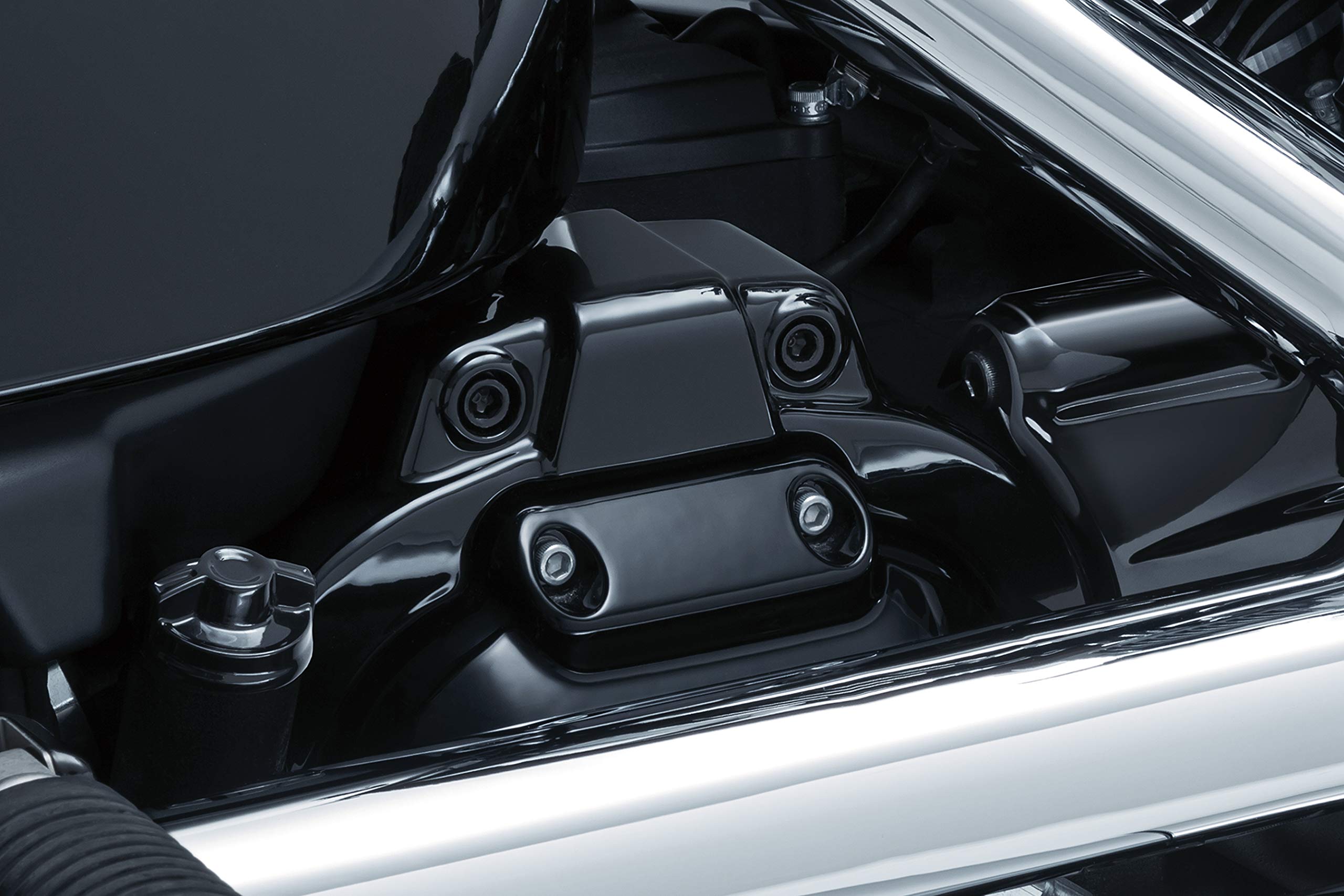 Kuryakyn 6457 Gloss Black Transmission Cover for 2018-2019 Harley-Davidson Softail Milwaukee-Eight Motorcycles | Durable Protection & Sleek Style | Perfect for Custom Bike Builds & Long-Ride Protection