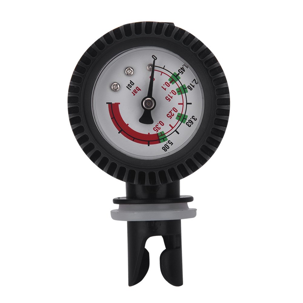 **Inflatable Boat Air Pressure Gauge - Nylon Kayak & Raft Barometer - Accurate PSI Measurement for Kayak Accessories (Black) - Perfect for Kayaking, Rafting & Water Sports**