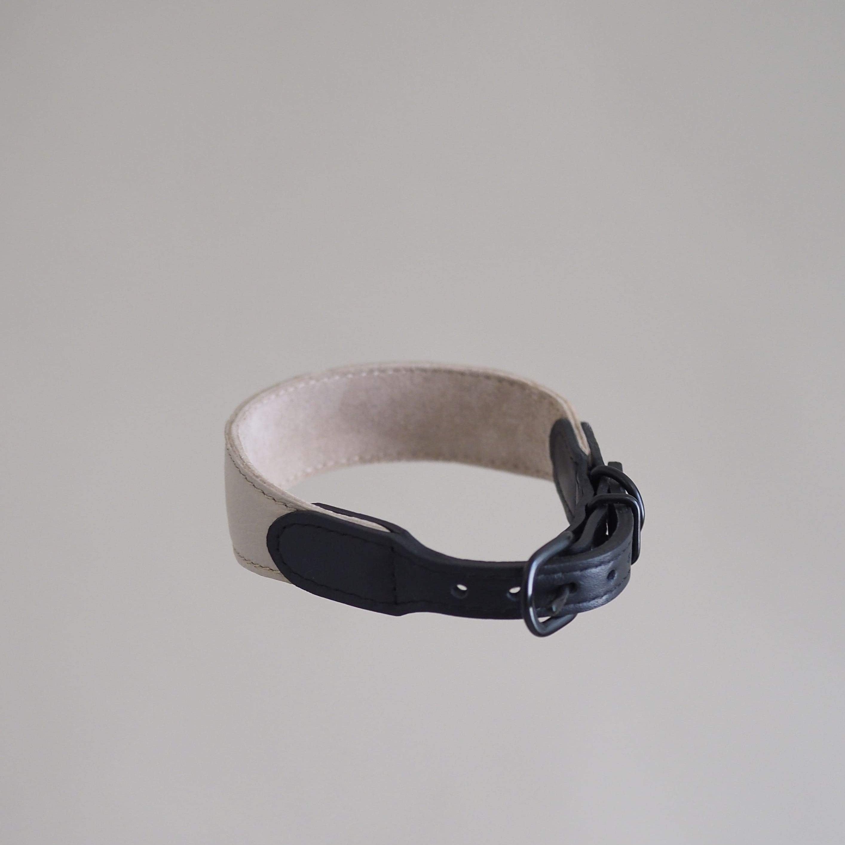 Stylish Beige & Black Dog Collar with Pony Knot Design - Perfect for Daily Walks, Training, and Outdoor Adventures