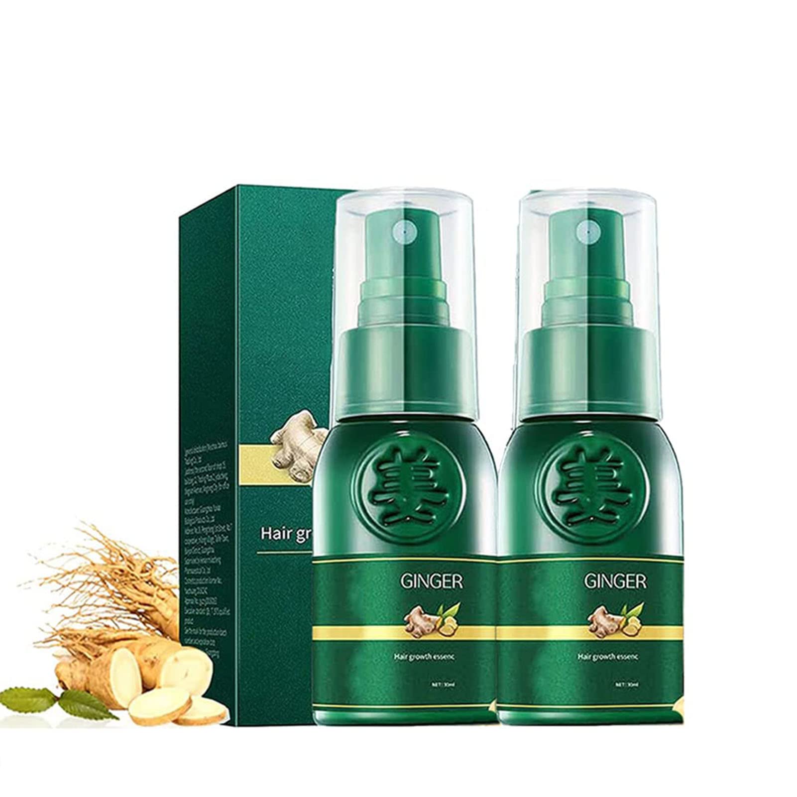 ShougaGRO Japanese Hair Growth Spray with Korean Ginseng - BotanikX Hair Regrowth Essence - 7 Days Ginger Growth Serum (2 Pack) for Thinning Hair, Bald Spots & Healthy Scalp - Perfect for Men & Women Daily Hair Care Routine