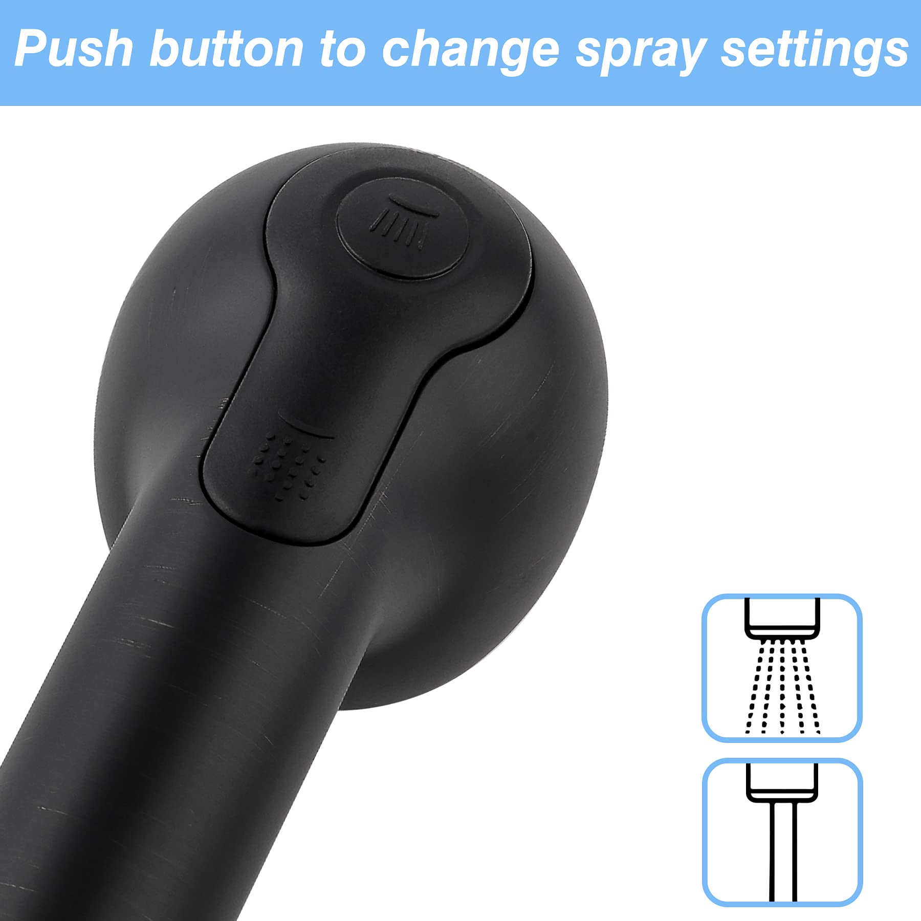 Hibbent 2-Function Kitchen Sink Faucet with Pull-Out Sprayer Head Replacement - Oil Rubbed Bronze Finish for Easy Dishwashing and Food Prep