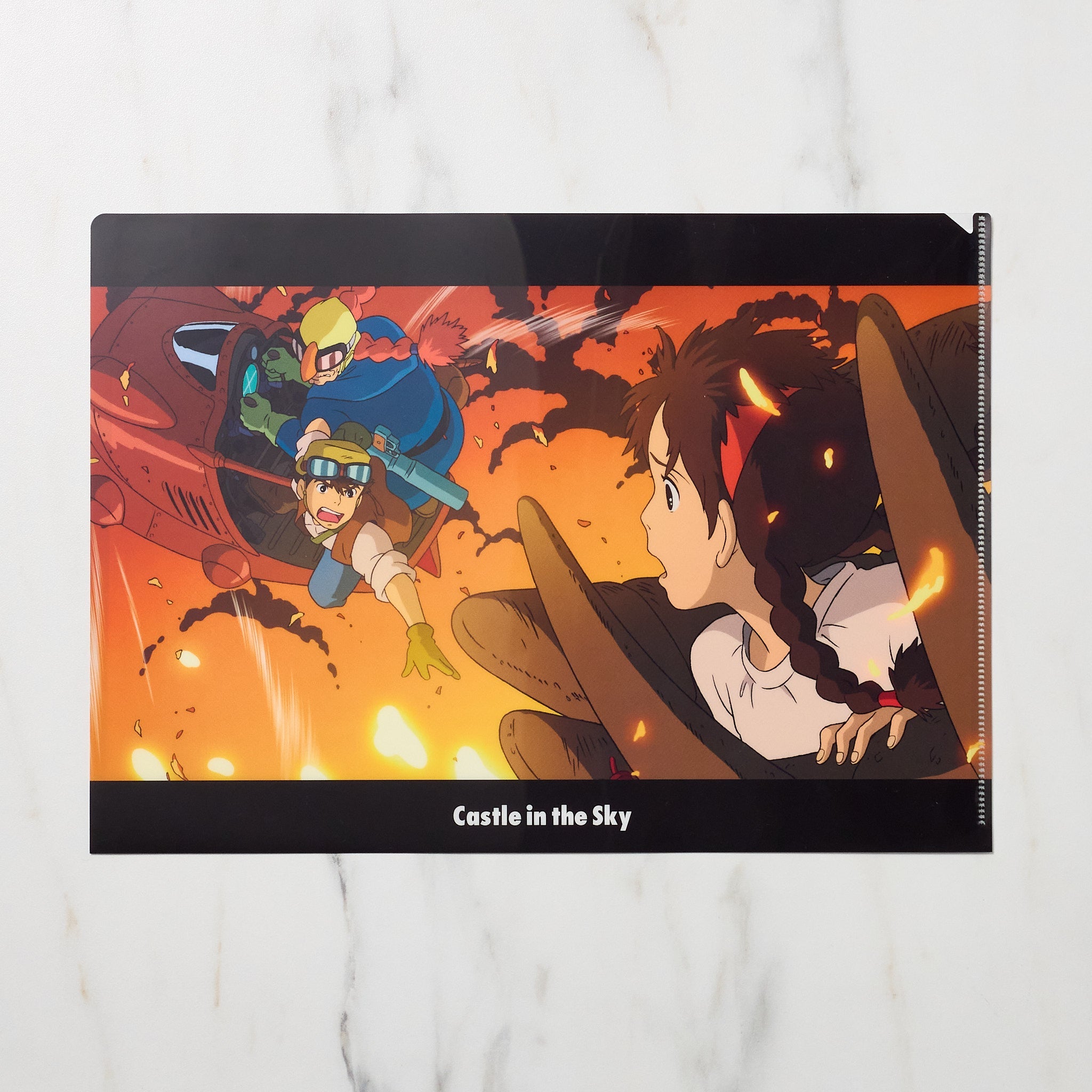 Studio Ghibli Castle in the Sky A4 Clear File Folder - Anime Scenes Document Organizer for School, Office & Travel - Perfect for Ghibli Fans & Collectors