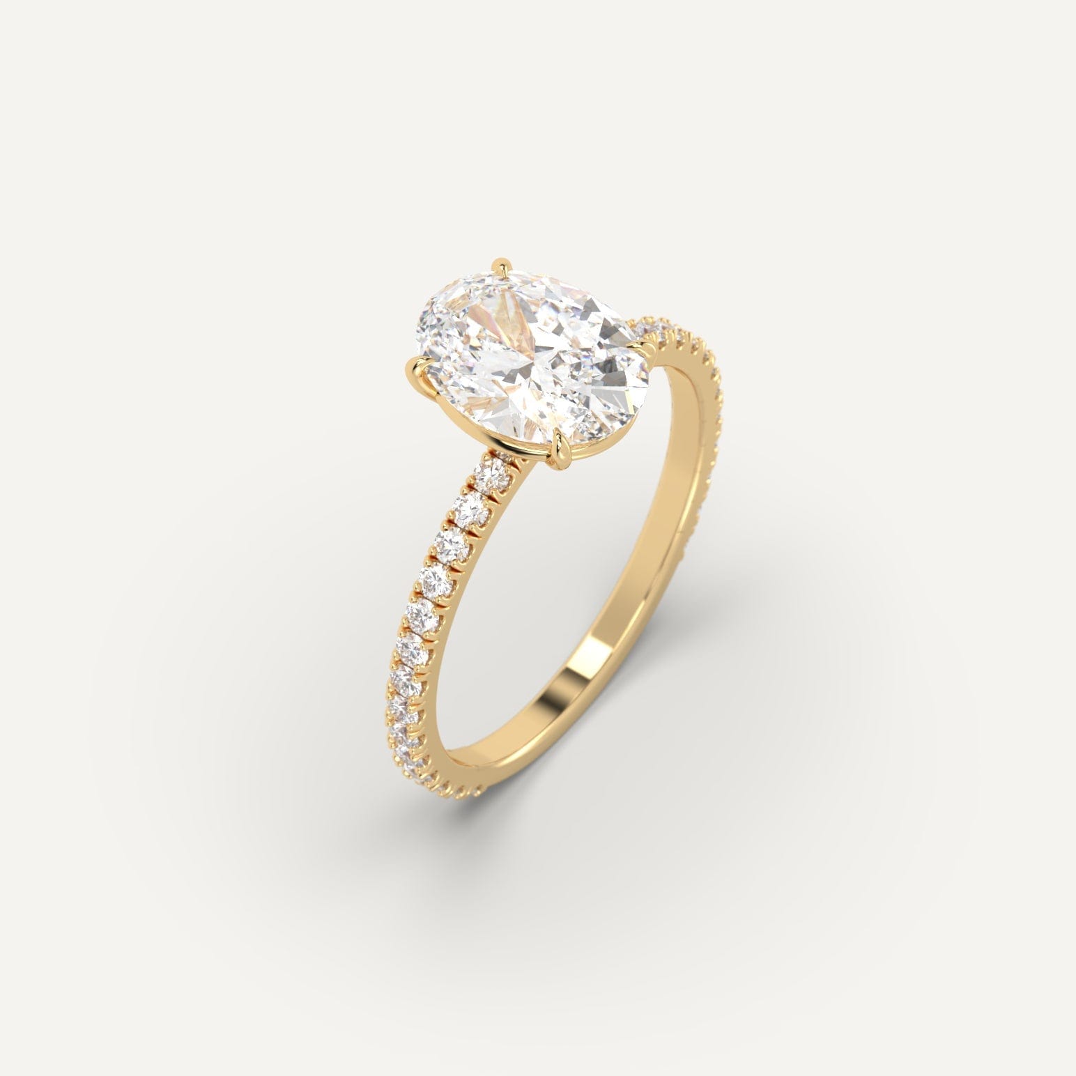 2 Carat Oval Cut Diamond Engagement Ring for Women - 14K White Gold Solitaire Wedding Band - Perfect for Proposals, Anniversaries & Special Occasions