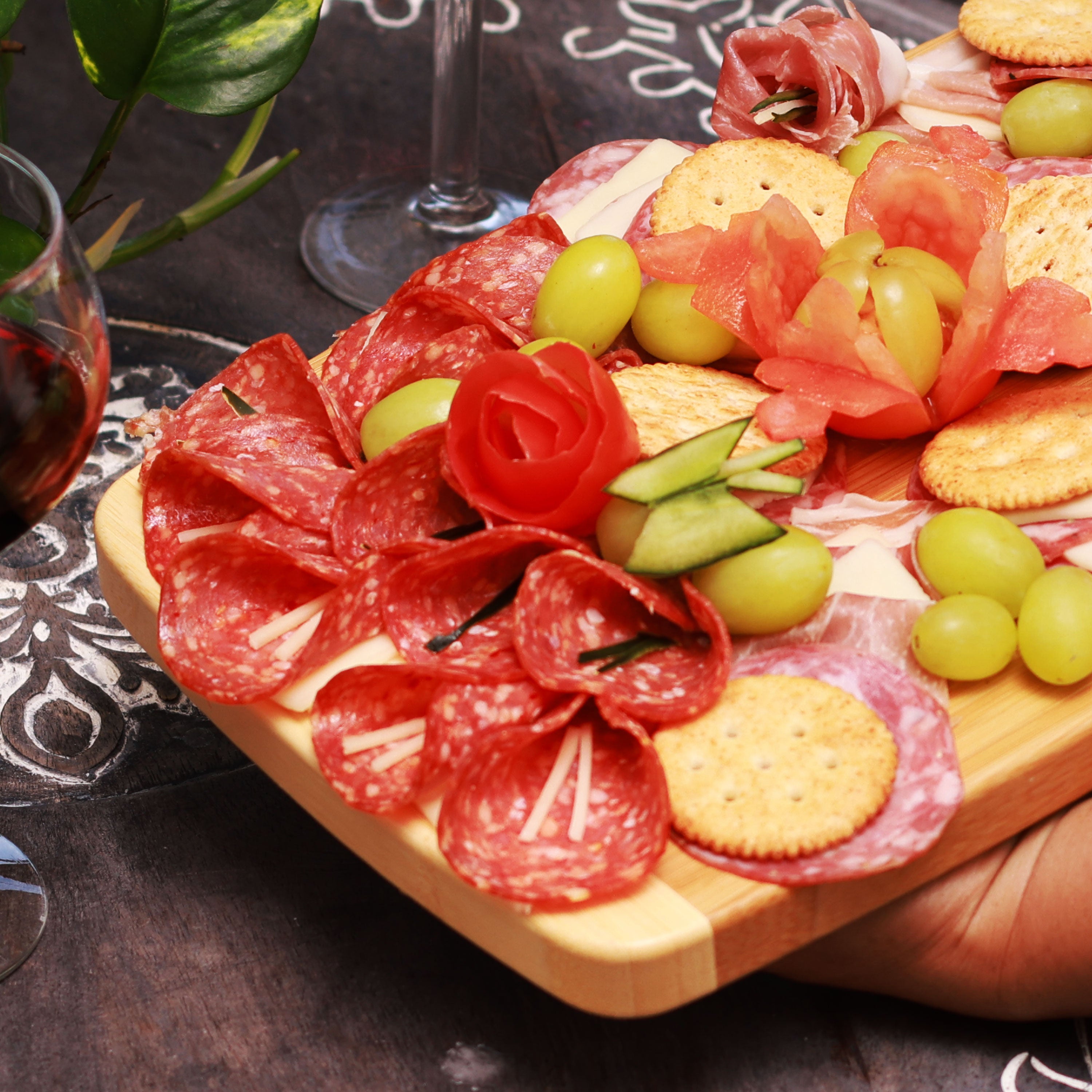 Premium 5-Piece Burnished Bamboo Cutting Board Set - Eco-Friendly, Durable & Knife-Friendly for Kitchen, Charcuterie & Serving | Perfect for Home Chefs & Entertaining