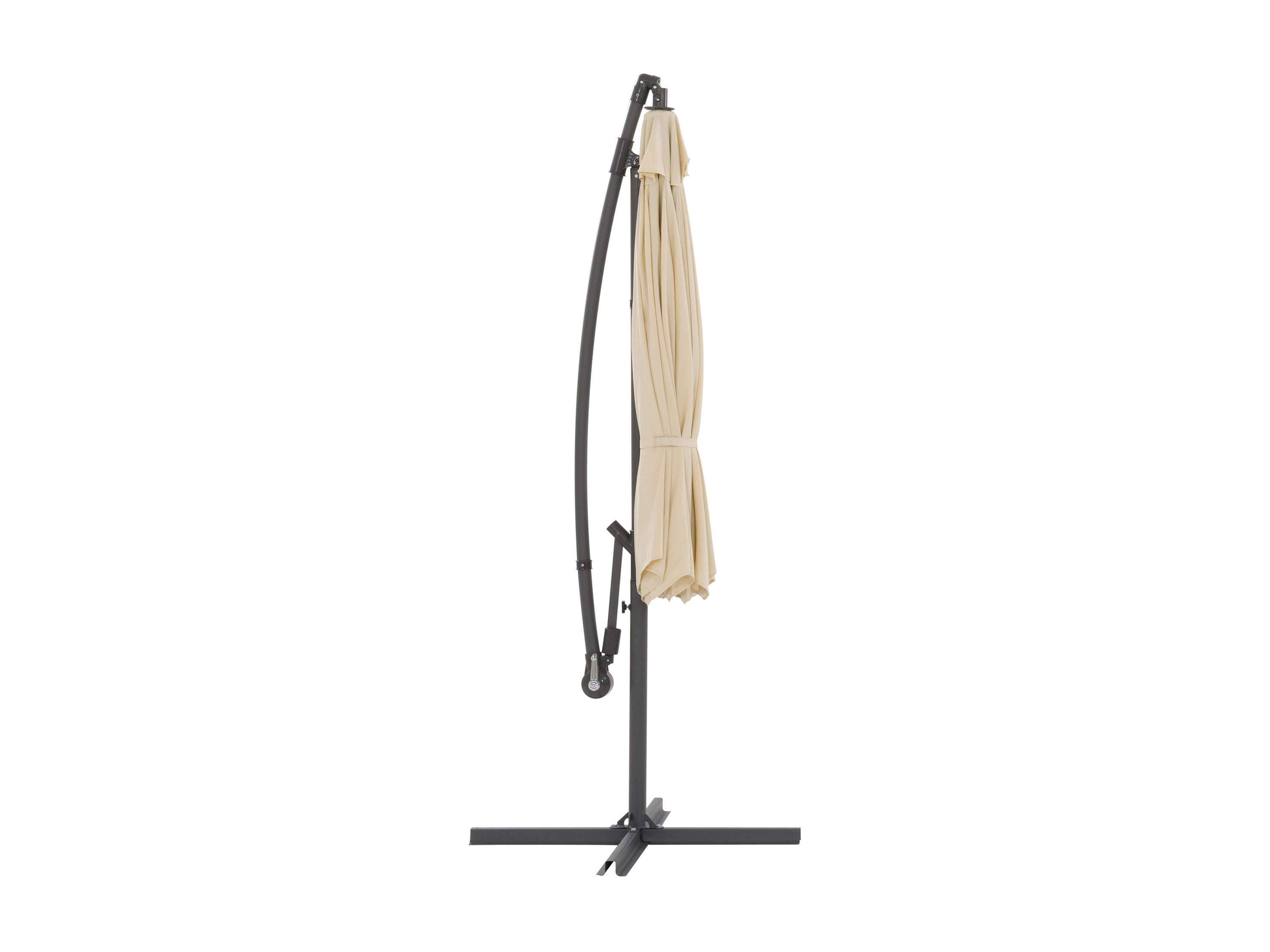 9.5ft Tilting Offset Patio Umbrella with Warm White LED Lights - Perfect for Outdoor Dining, Poolside Lounging, and Backyard Relaxation