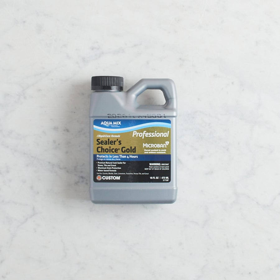 Aqua Mix Sealer's Choice Gold Penetrating Sealer 16oz (473ml) - Premium Stone & Tile Sealer for Natural Stone, Grout & Masonry - Perfect for Bathrooms, Kitchens & Outdoor Surfaces