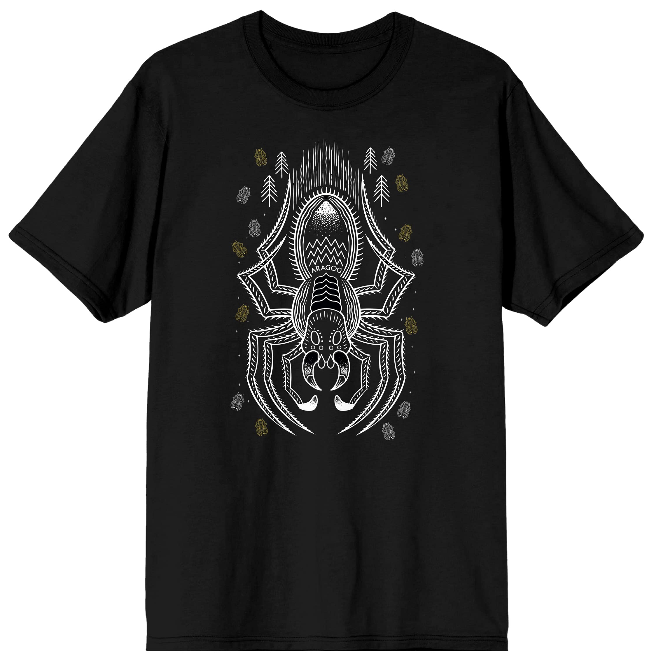 Harry Potter and The Chamber of Secrets Aragog Spider Men's Black Graphic T-Shirt | Officially Licensed Merchandise | Perfect for Cosplay, Halloween & Potterhead Gifts