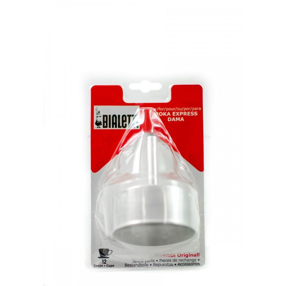 Bialetti 06895 Moka Express 12-Cup Replacement Funnel - Silver - Compatible with Stovetop Espresso Makers - Perfect for Home Coffee Brewing & Italian Style Espresso Preparation