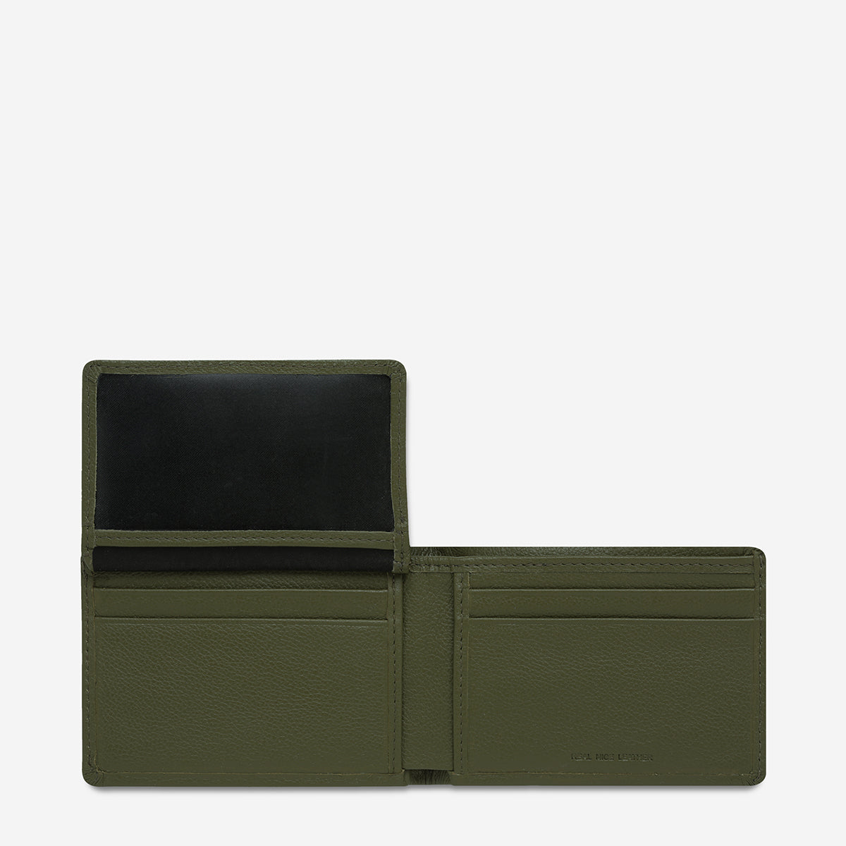 Jonah RFID Blocking Minimalist Wallet for Men - Slim & Lightweight Khaki Leather Bifold - Perfect for Travel, Business & Everyday Carry