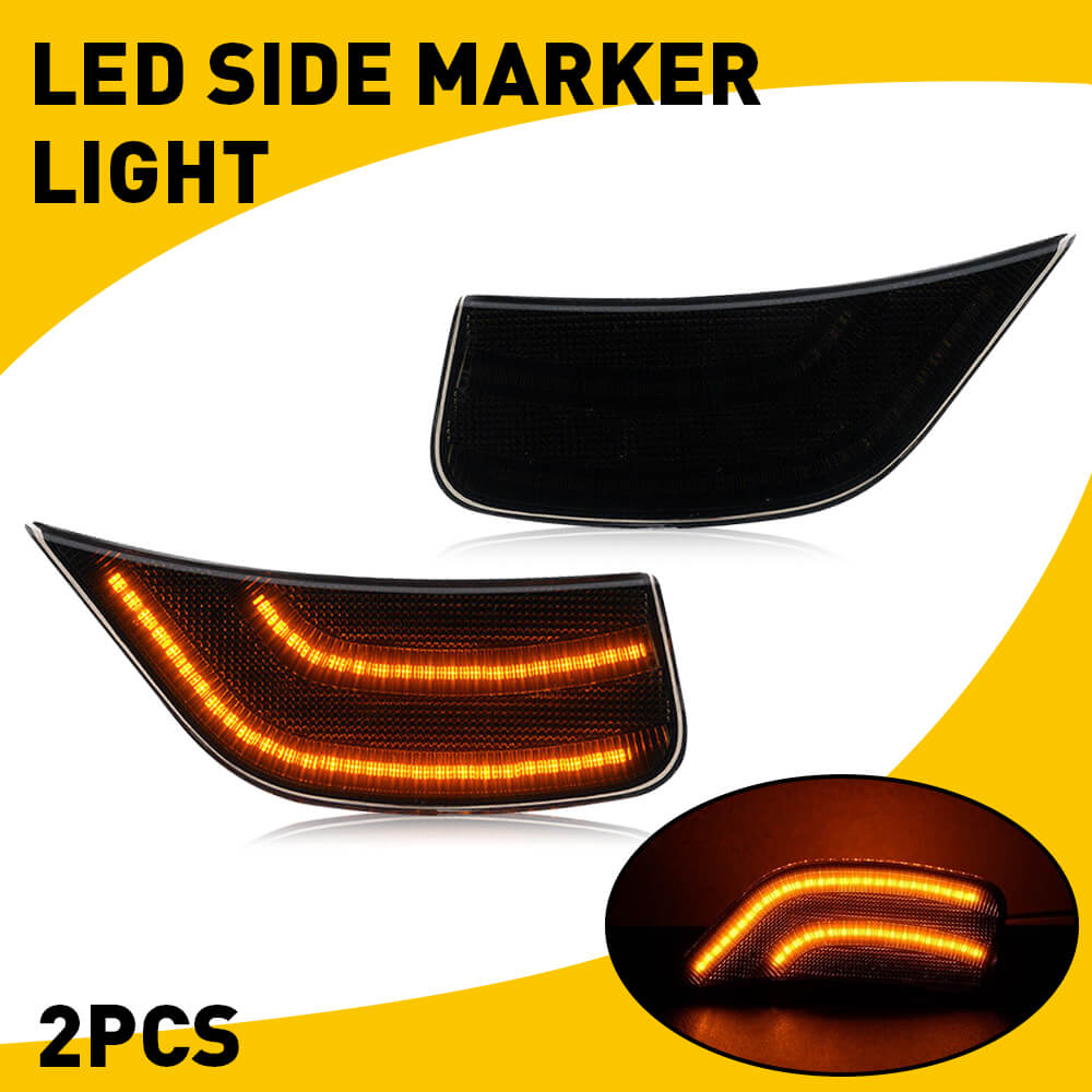 LED Side Marker Light Replacement for 2021-2023 GMC Yukon/XL/Denali, Chevy Tahoe/Suburban, Cadillac Escalade/ESV - Amber Clear Lens, Waterproof, Easy Installation - Perfect for Off-Roading, Night Driving & Vehicle Customization
