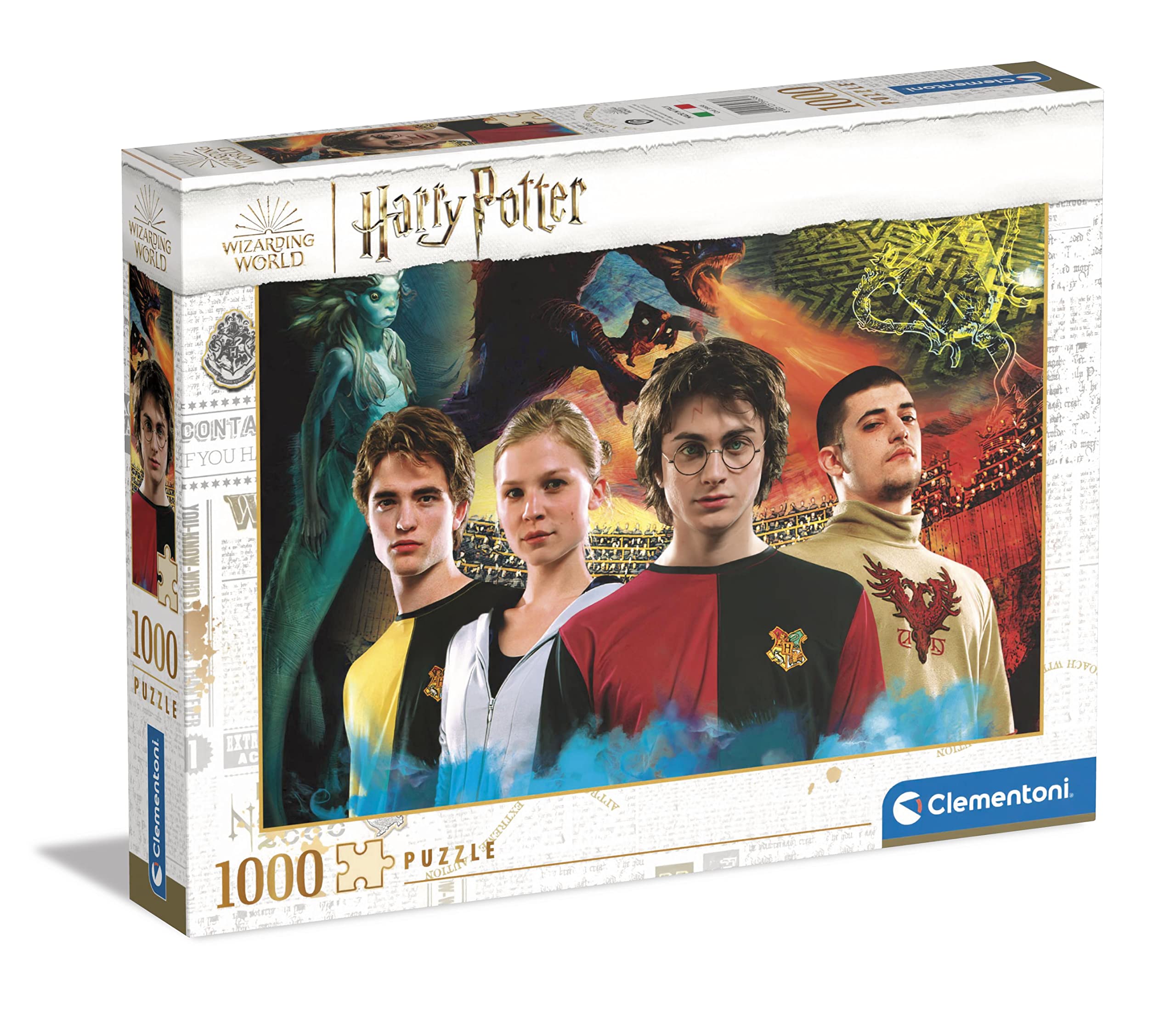 Harry Potter 1000-Piece Fantasy Puzzle for Adults - Clementoni 39656 - Officially Licensed Character Puzzle, Made in Italy - Perfect for Home Decor, Gift Giving & Relaxation