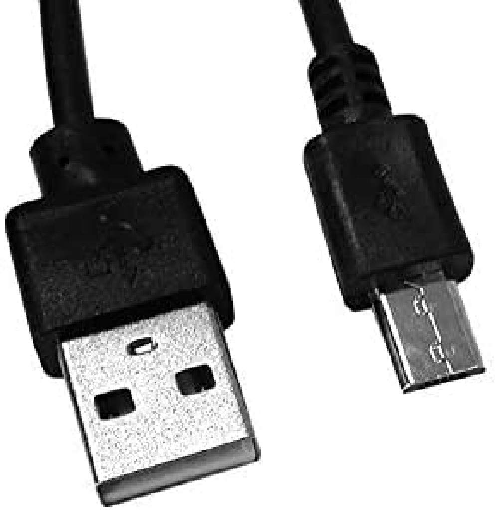 Evolveo USB to Micro USB Cable 2.0 Fast Charging Cord (6ft/1.8m) - A Male to Micro B Male Connector for Smartphones, Tablets, Kindle - Black - Perfect for Home, Office & Travel Charging