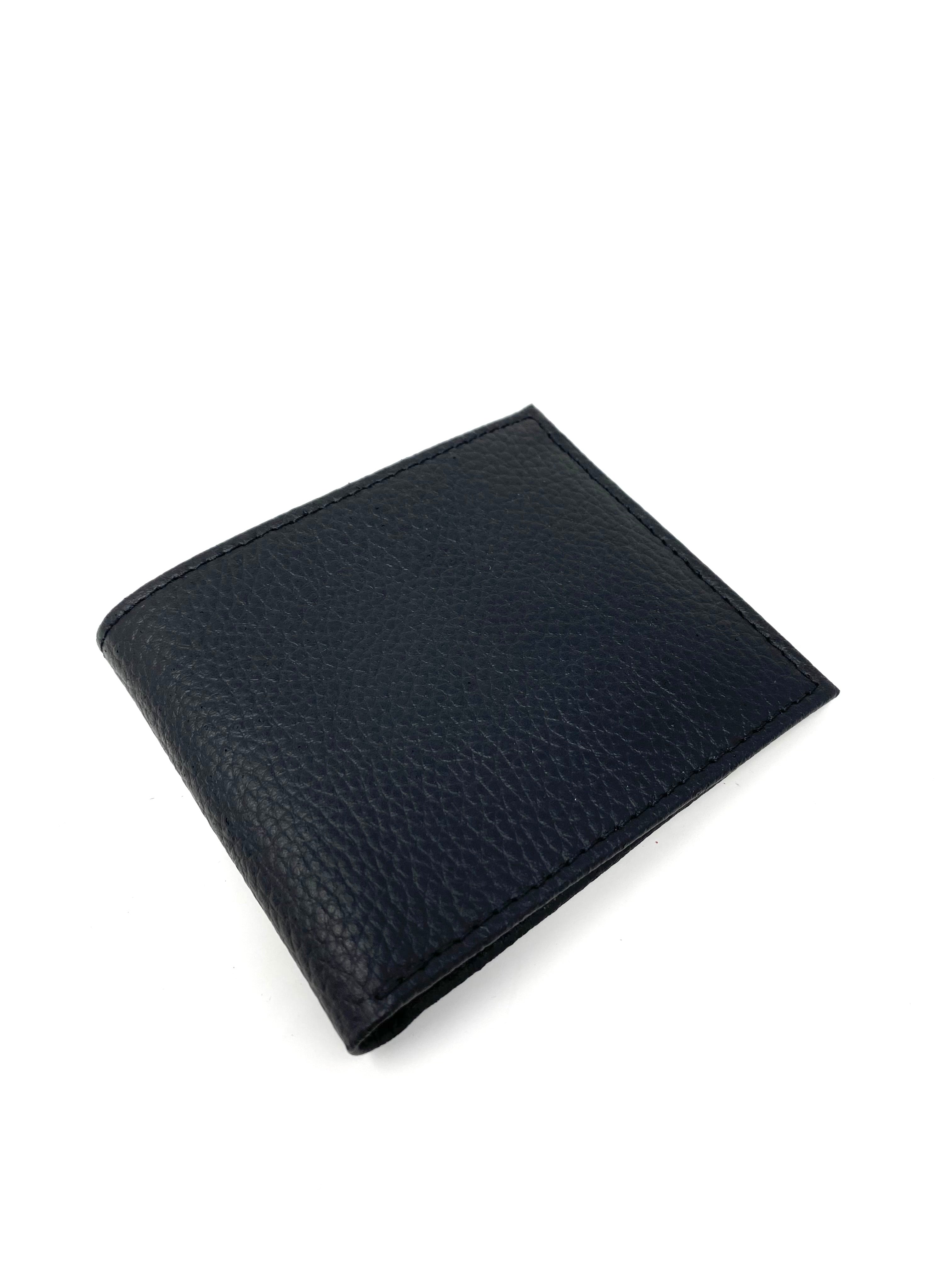 Novacas Black Pebble Decker Wallet - Slim RFID Blocking Leather Wallet for Men - Perfect for Travel, Business & Everyday Use