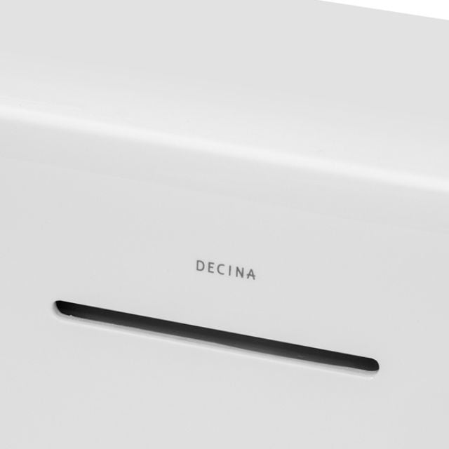 Decina Natalia 1500 Back to Wall Corner Bathtub with Overflow - Luxury Freestanding Soaking Tub for Small Bathrooms, Spa Relaxation at Home