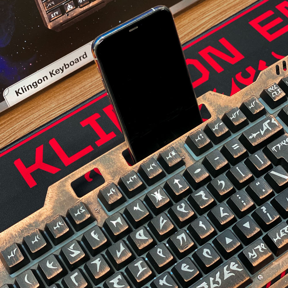 Star Trek Klingon Themed USB Computer Keyboard - QWERTY Layout for PC & Mac | Perfect for Trekkie Fans, Cosplay & Sci-Fi Enthusiasts