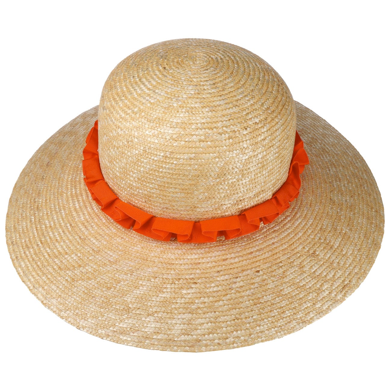 Borsalino Origami Band Straw Hat - Lightweight & Stylish Summer Hat for Women & Men - Perfect for Beach, Travel, and Outdoor Activities