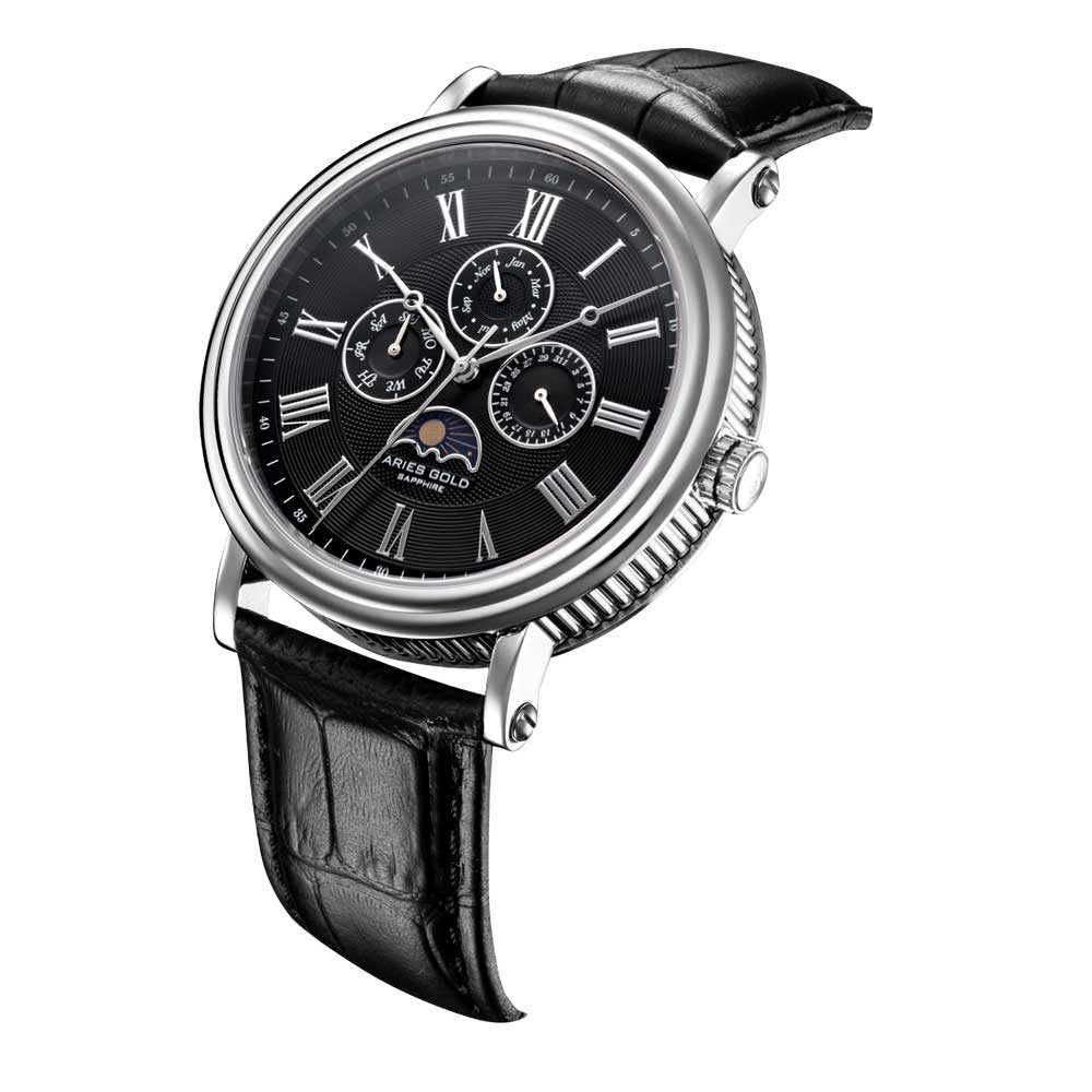 Aries Gold Urban Kensington G 101 S BK Watch - Stylish Men's Luxury Chronograph Timepiece for Business, Casual & Formal Occasions